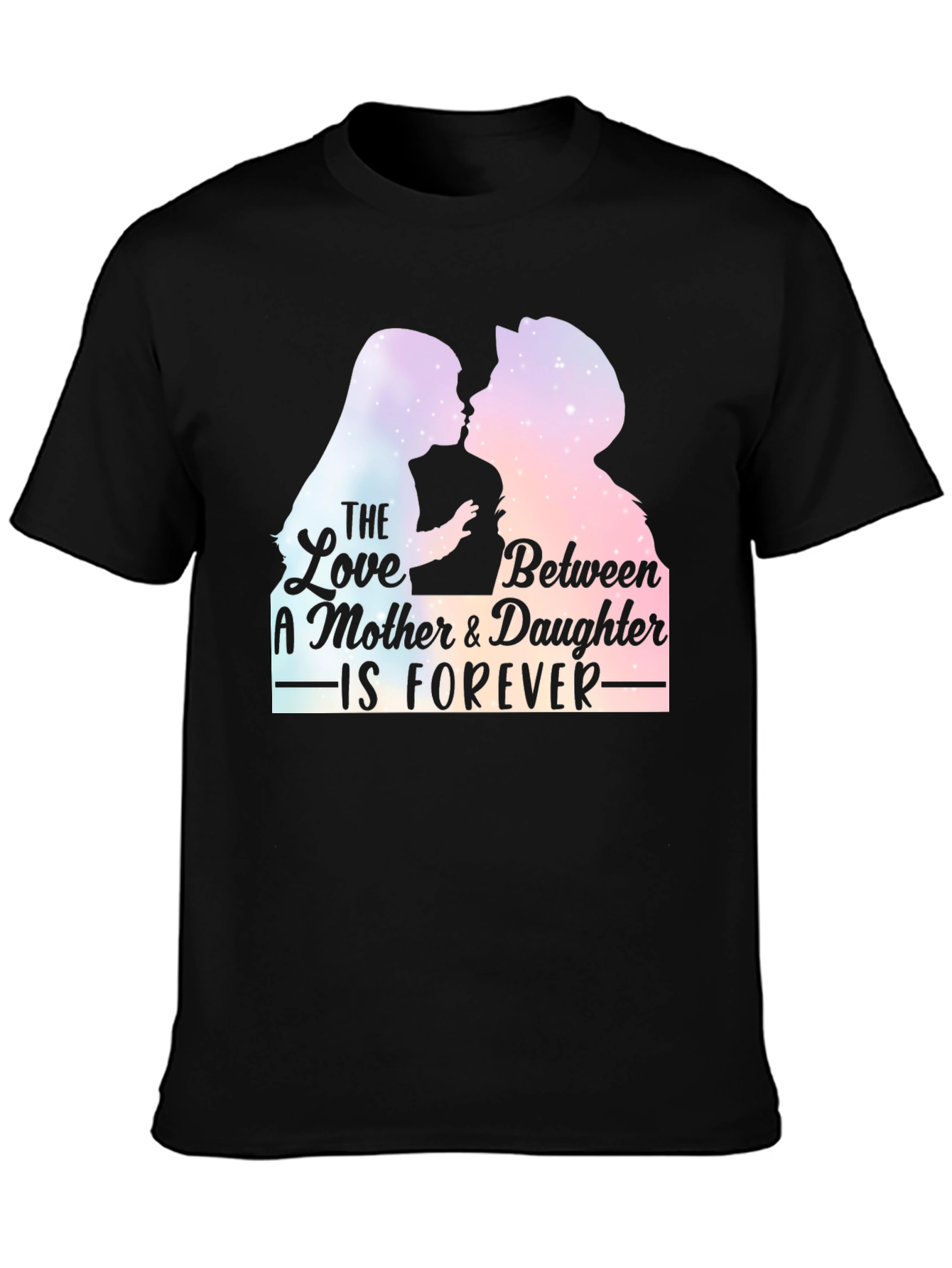 Black Mother & Daughter Forever T-Shirt - Black view 3