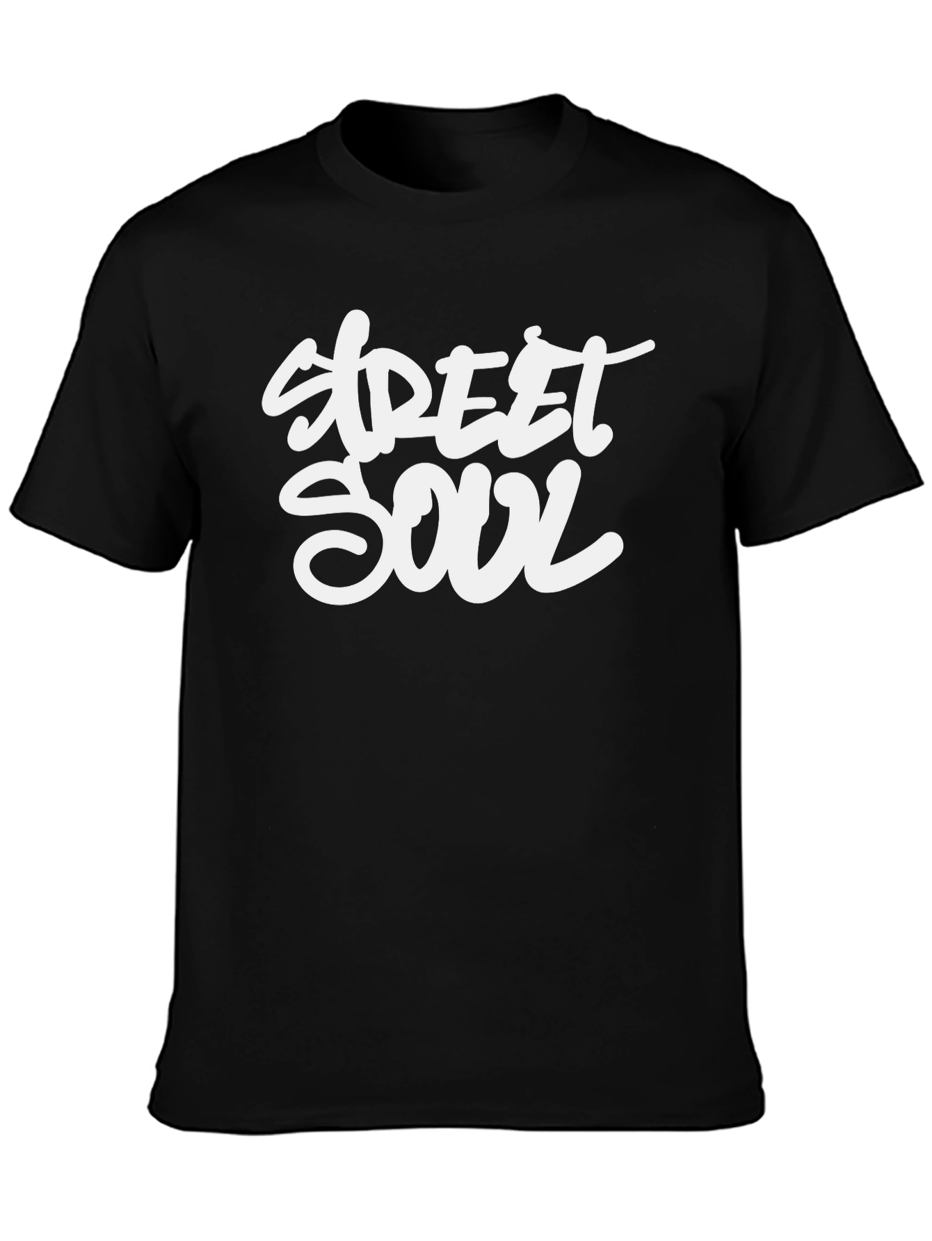 Black Street Soul Graphic Tee - Stylish Black T-Shirt view 3