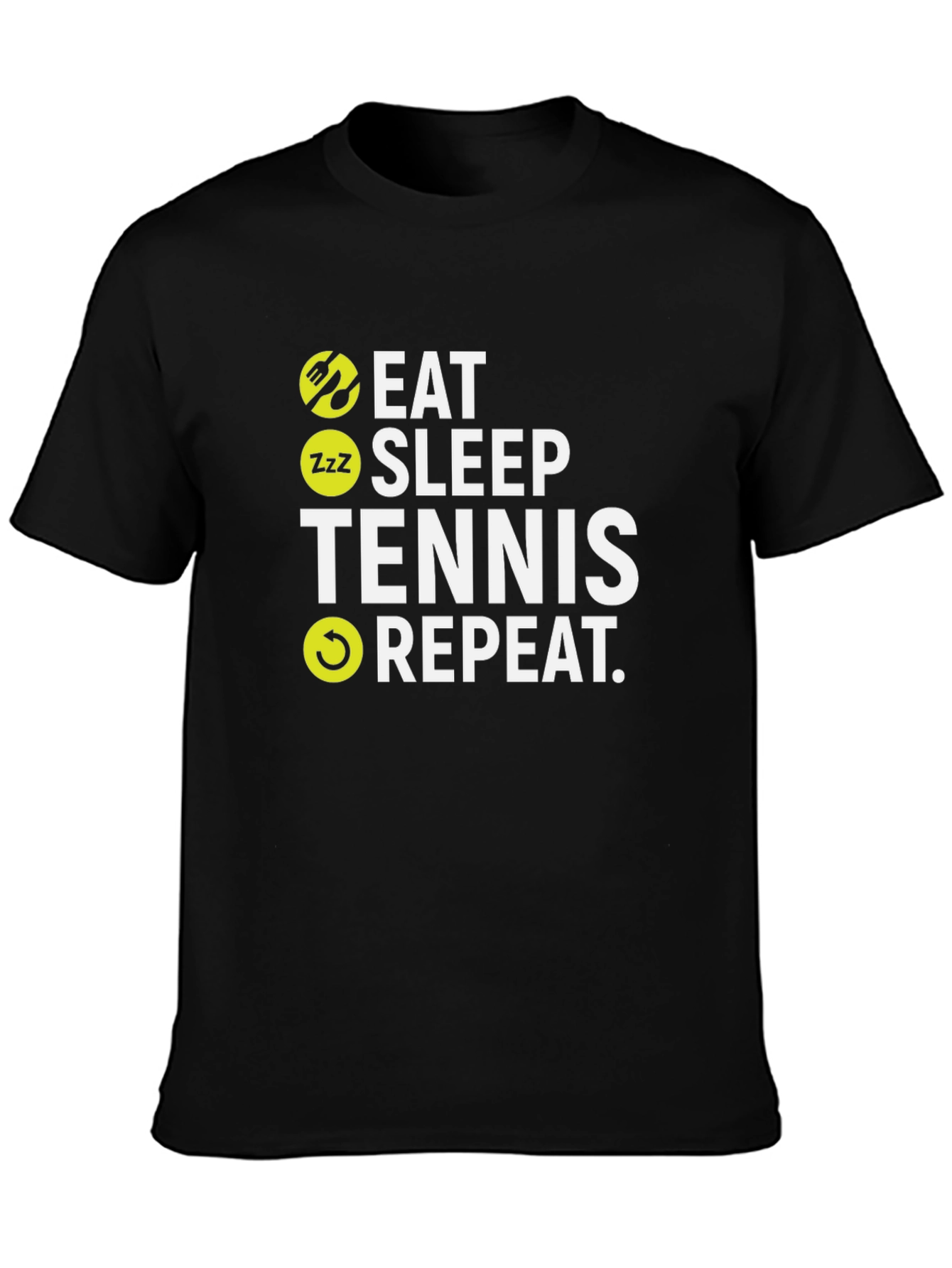 Eat Sleep Tennis Repeat Graphic T-Shirt - 3