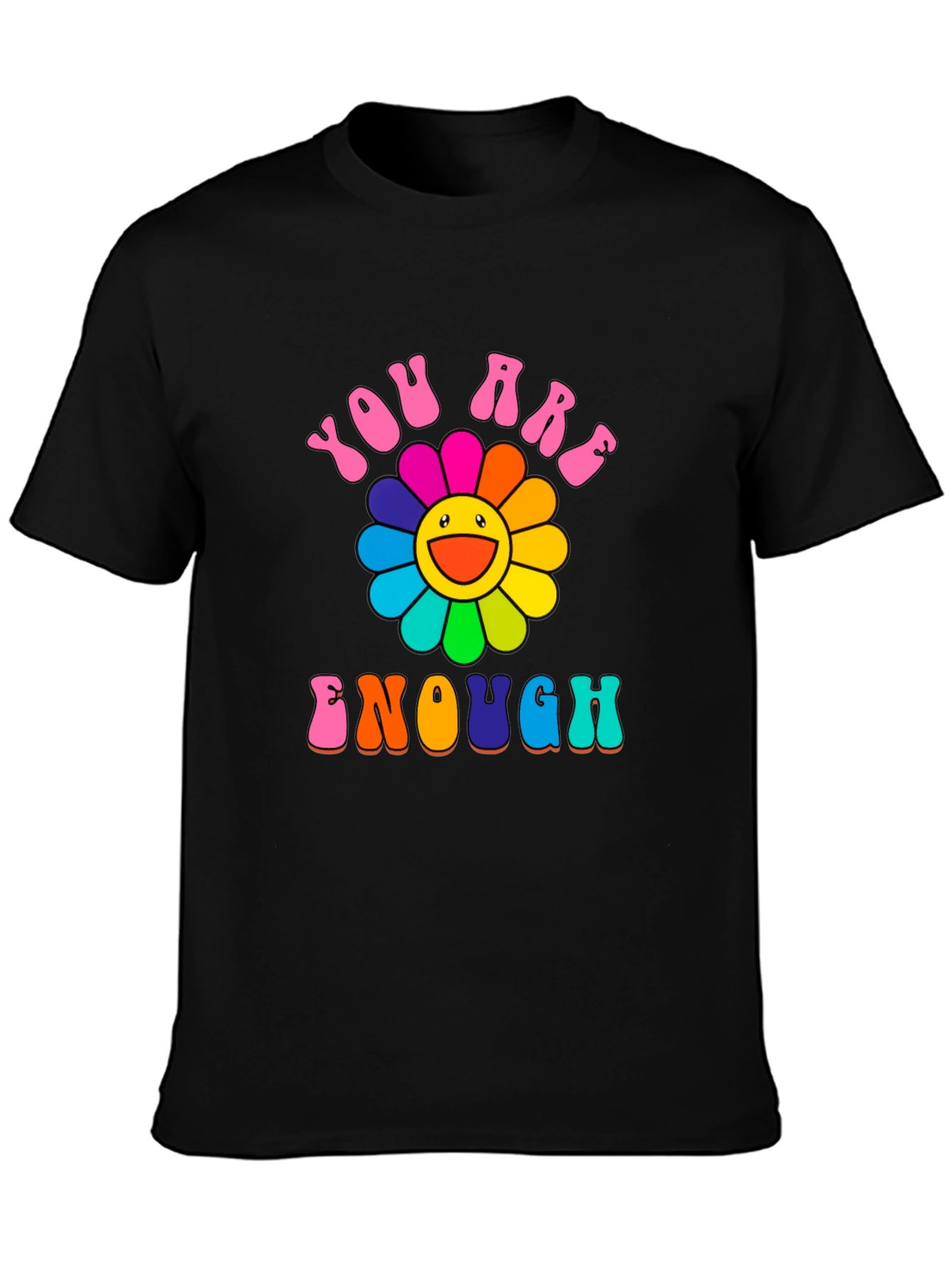 Black You Are Enough Graphic T-Shirt view 3