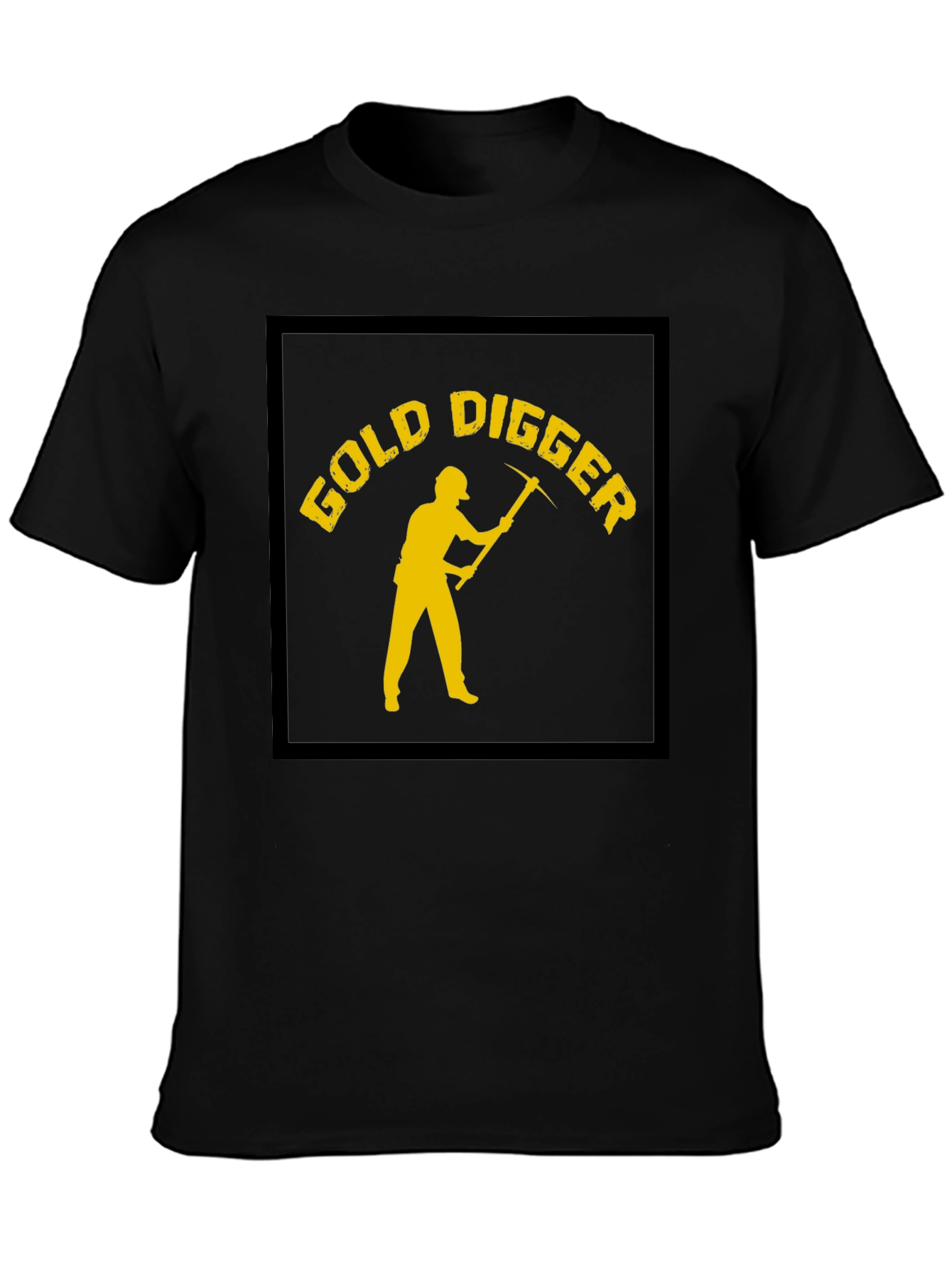 Black Gold Digger T-Shirt - Novelty Graphic Tee view 3