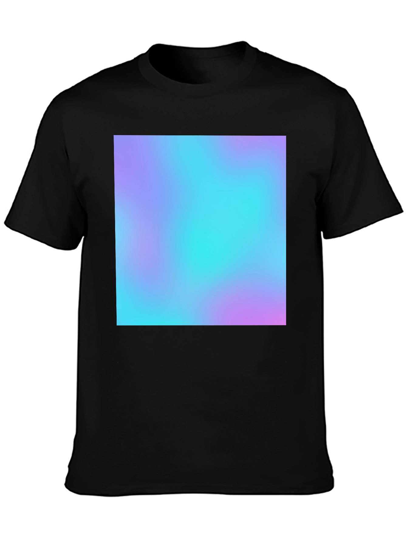 Black Vaporwave Aesthetic T-Shirt - Black Cotton Blend view 3