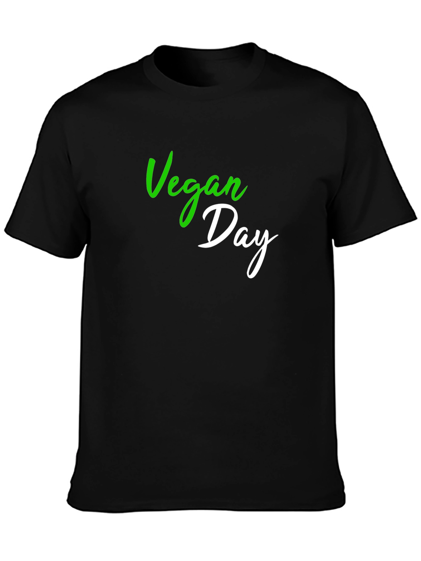 Vegan Day Black T-Shirt - Unisex - 3