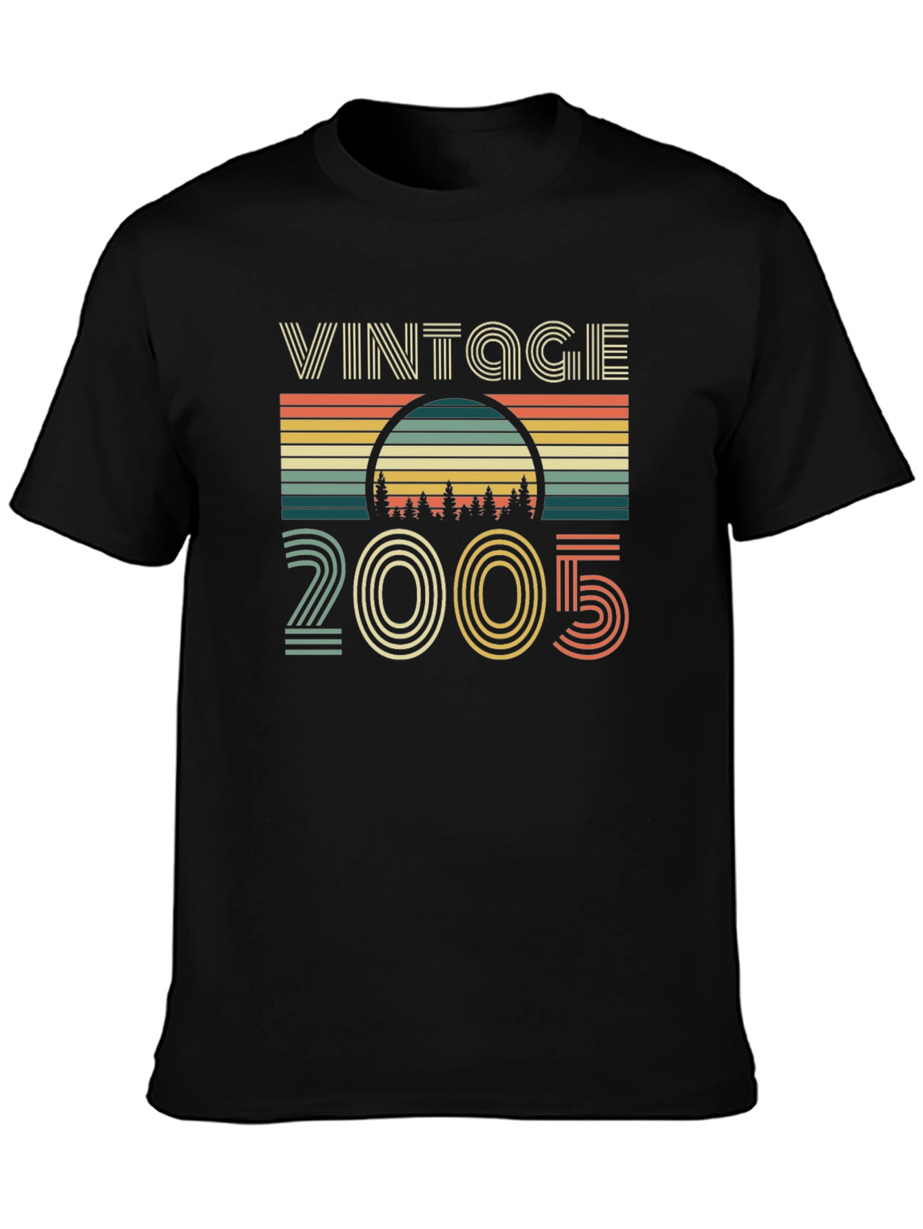 Black Vintage 2005 Sunset Graphic T-Shirt view 3
