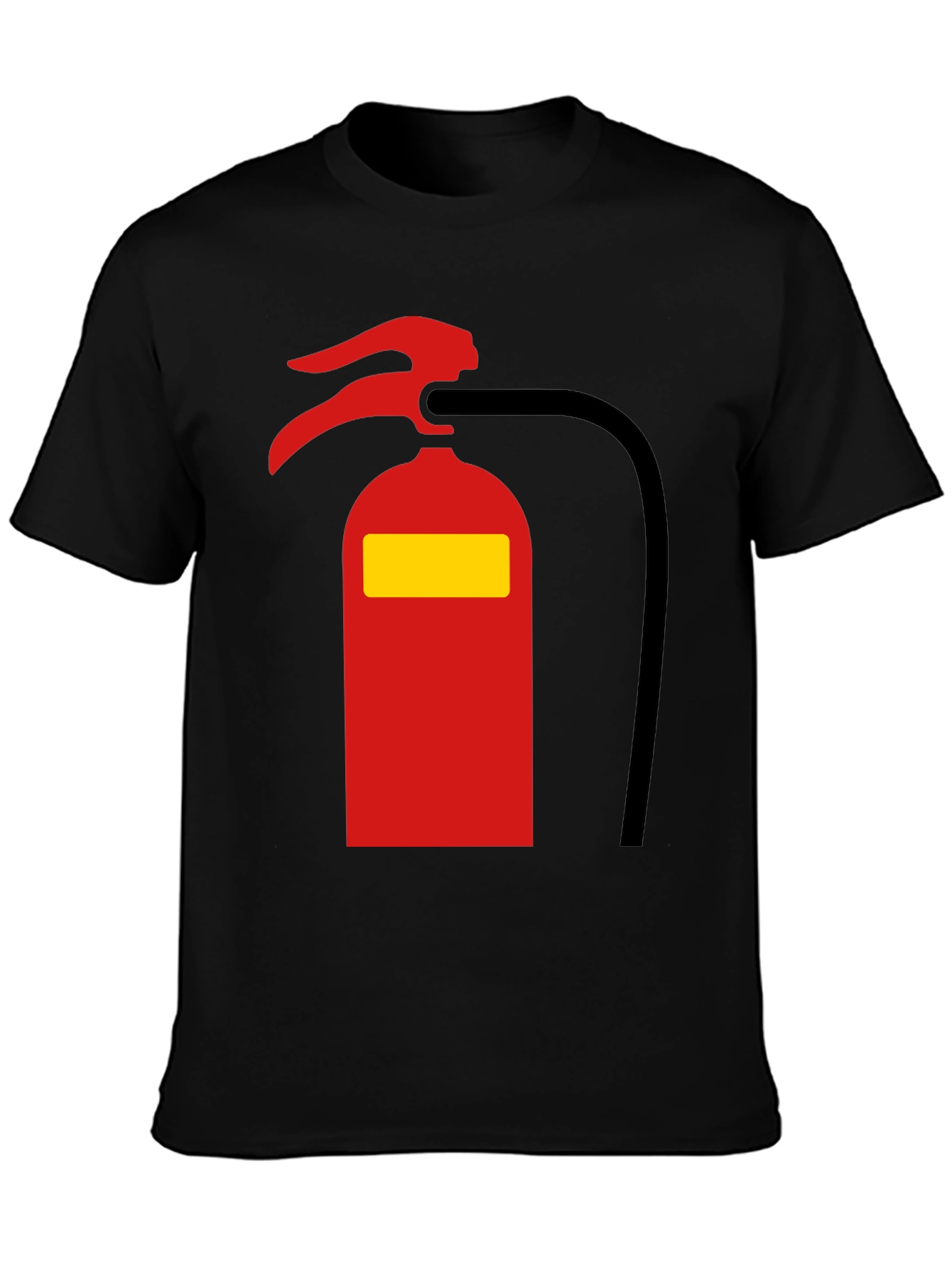 Black Fire Extinguisher Graphic Tee - Novelty T-Shirt view 3