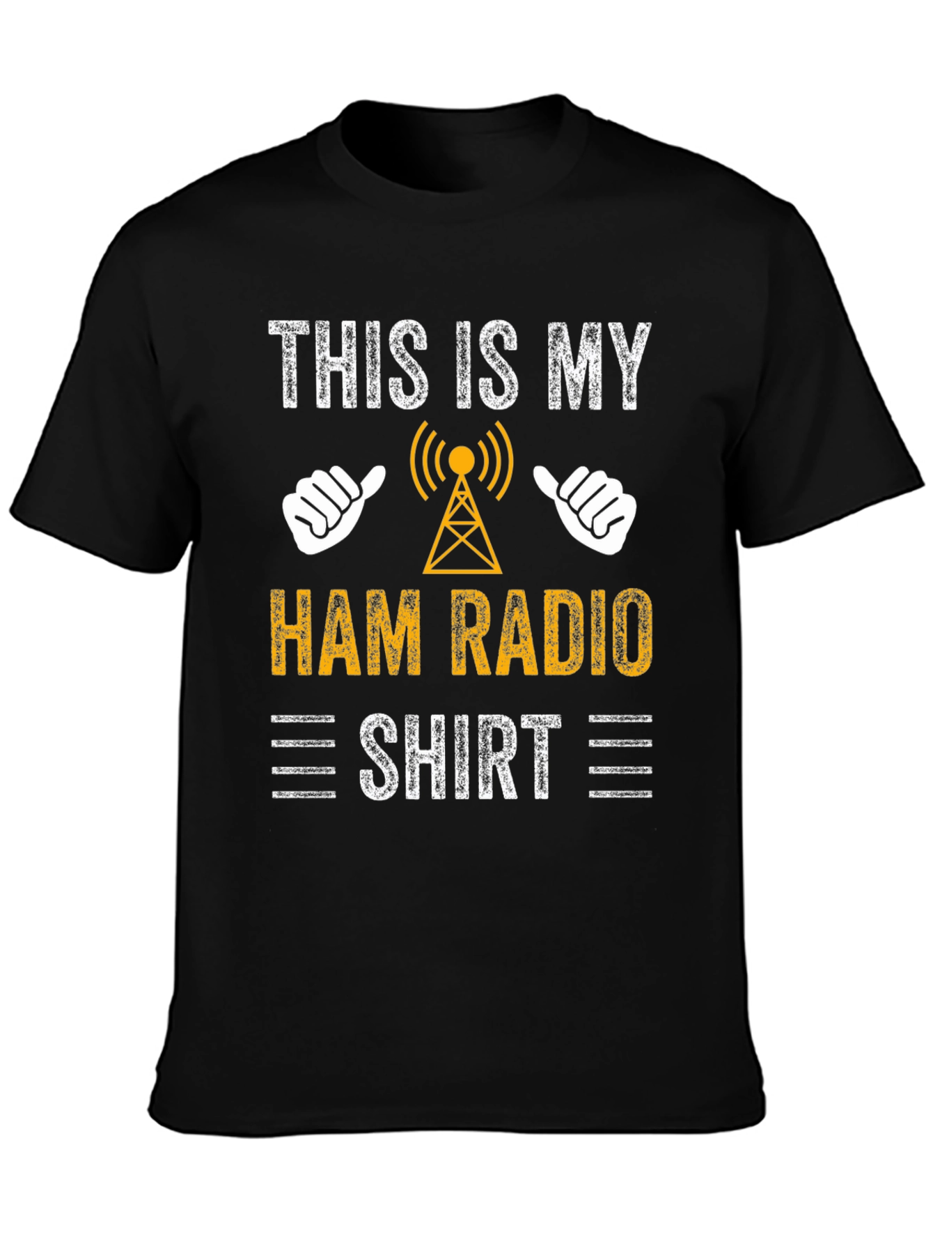 Black Ham Radio Shirt - Funny Amateur Radio Operator Tee view 3