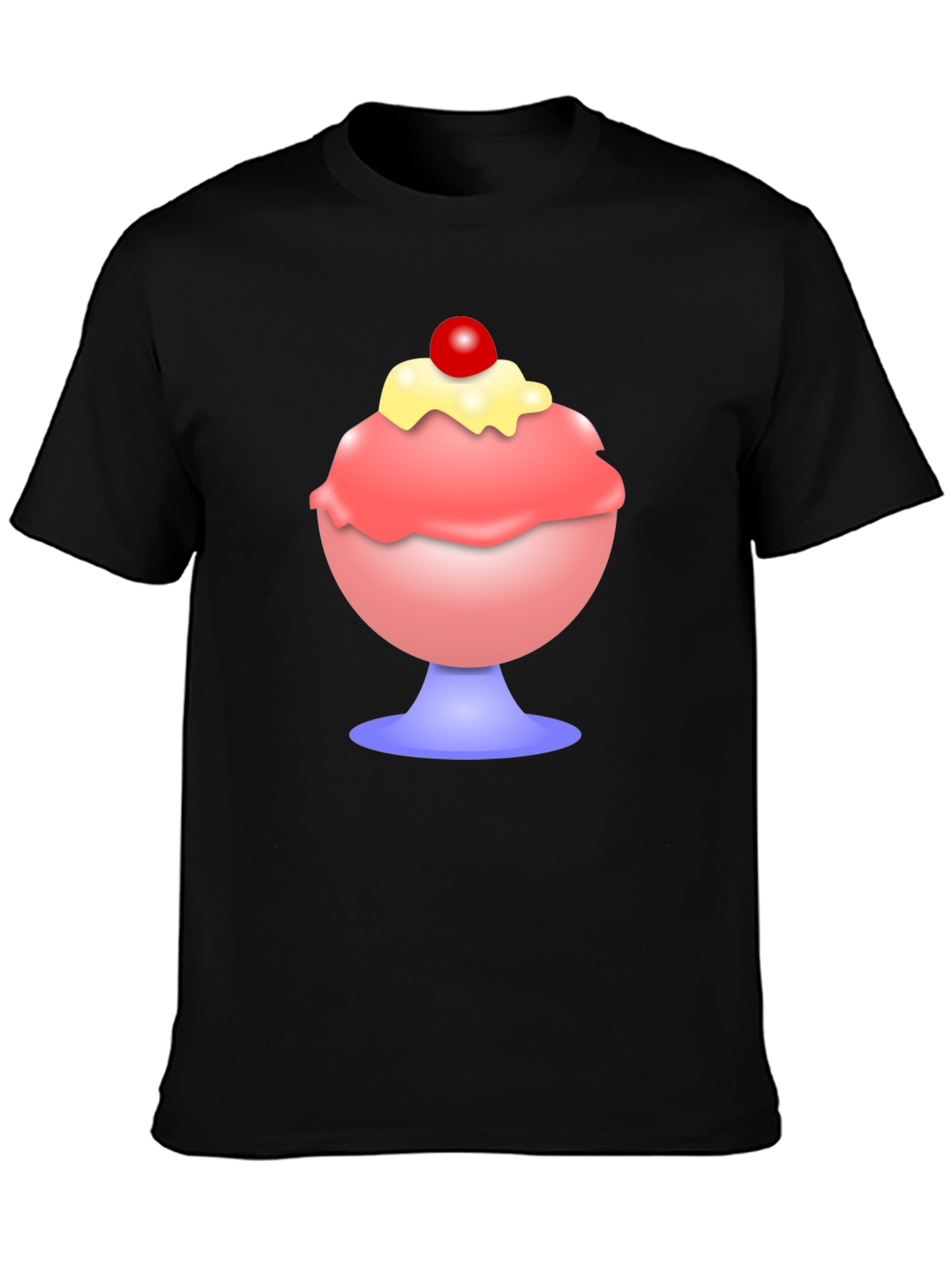 Black Ice Cream Dessert Graphic Tee view 3