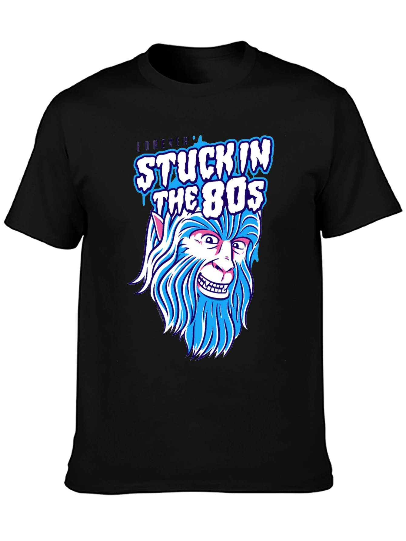 Black Stuck in the 80s Werewolf Graphic Tee view 3