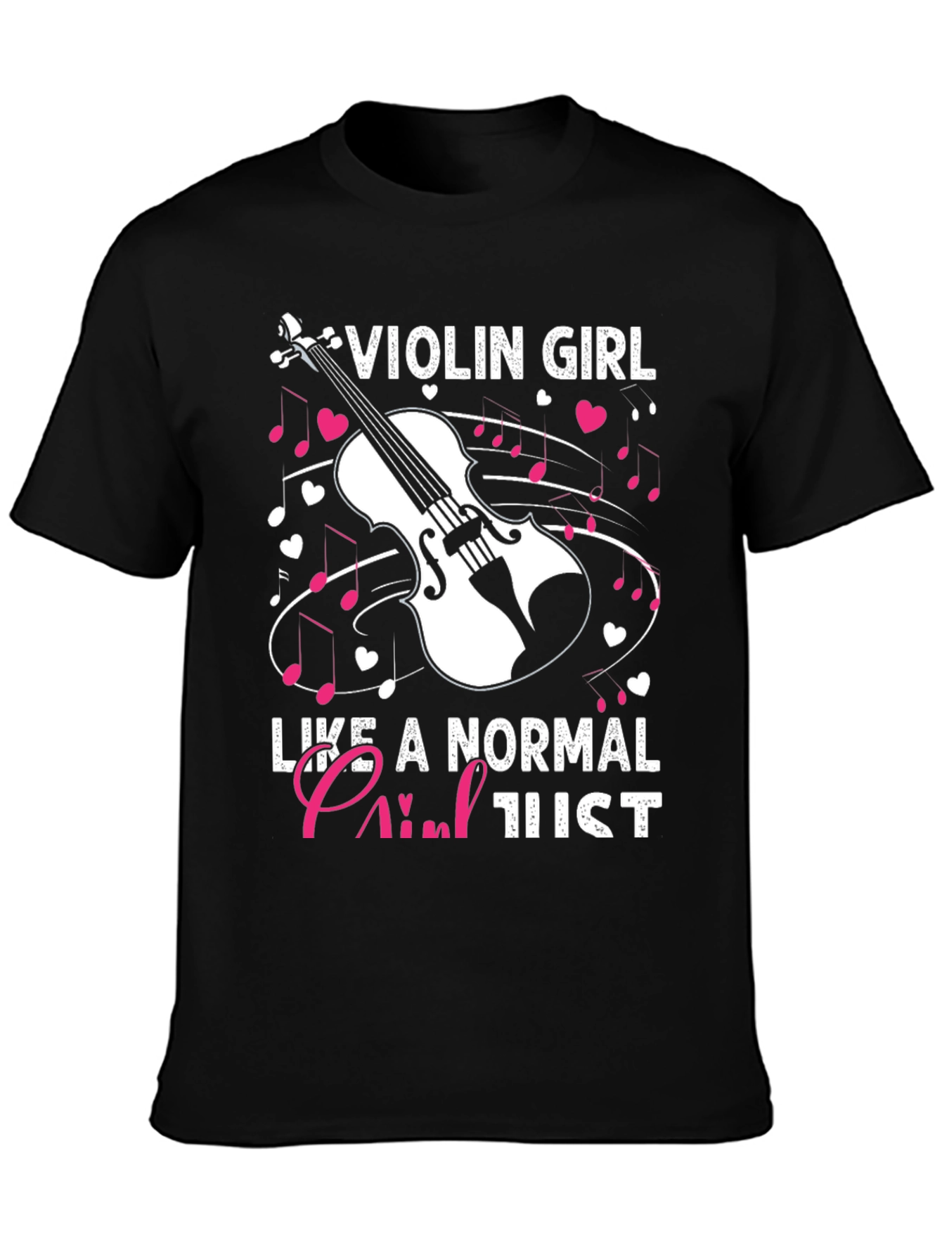 Black Violin Girl Like a Normal Girl T-Shirt view 3