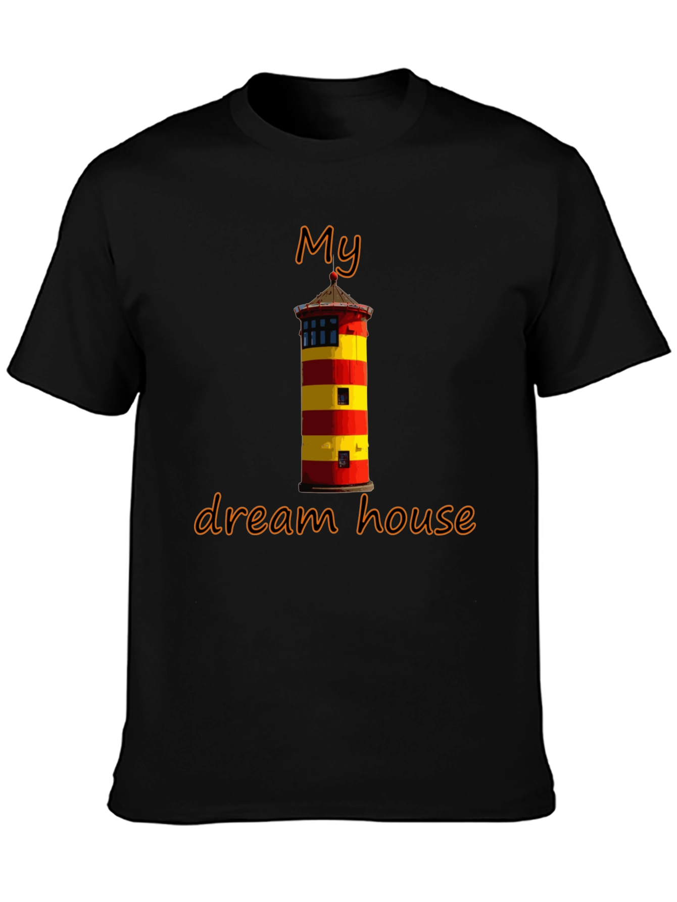 Black My Dream House T-Shirt: Lighthouse Graphic Tee view 3