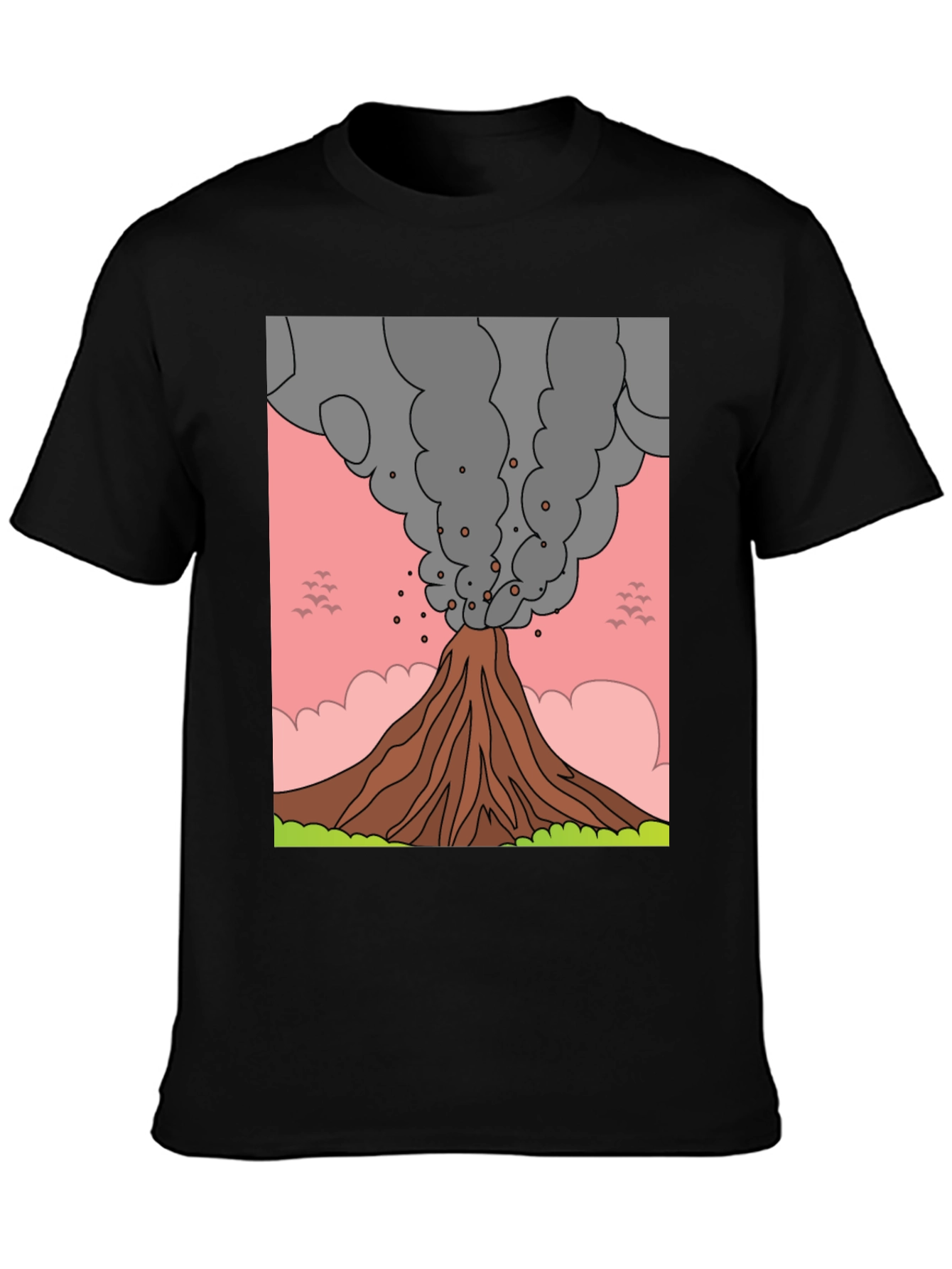 Black Volcano Graphic Tee - Erupting Style! view 3