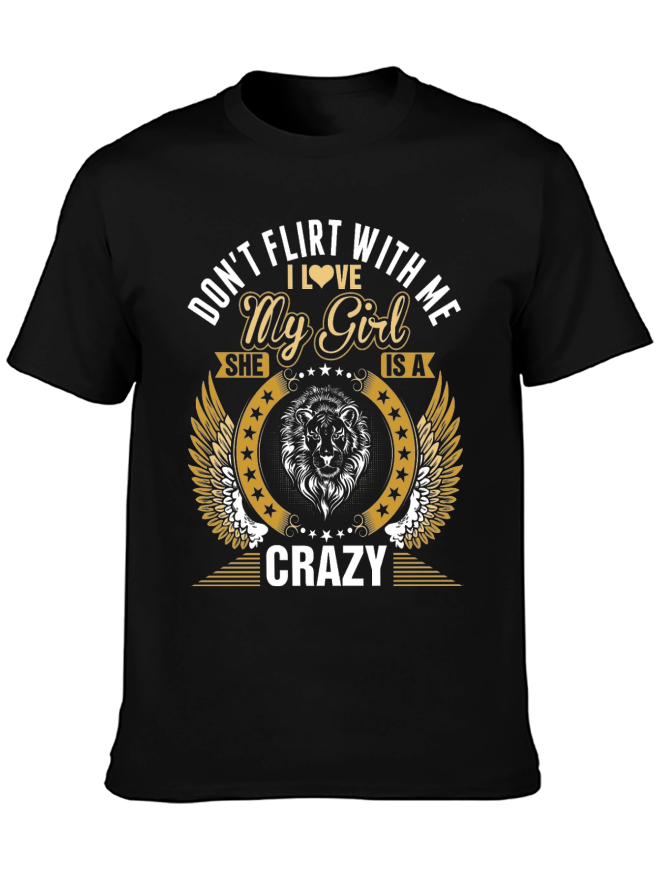 Black Don't Flirt With Me My Girl T-Shirt view 3