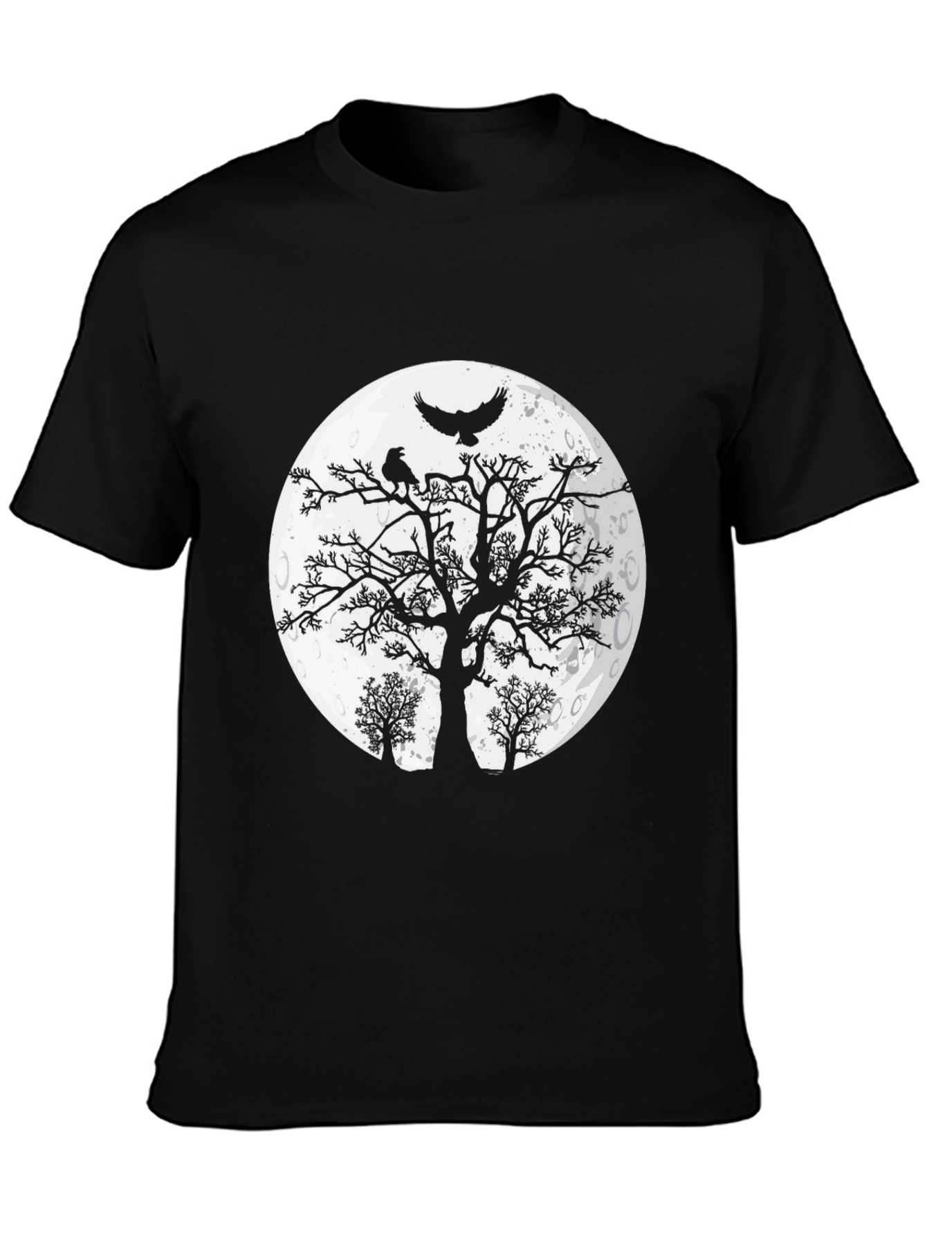Black Raven Moon T-Shirt - Gothic Graphic Tee view 3