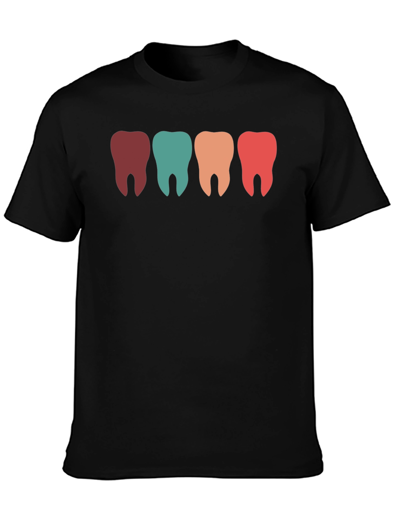 Retro Dental T-Shirt: Colorful Teeth Design - 3