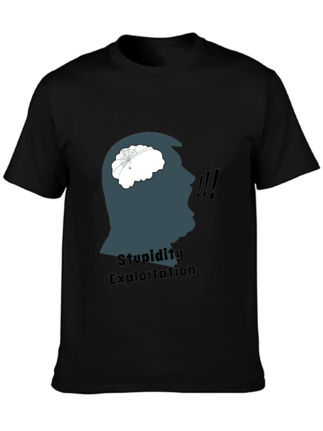 Black Stupidity Exploitation Graphic Tee view 3