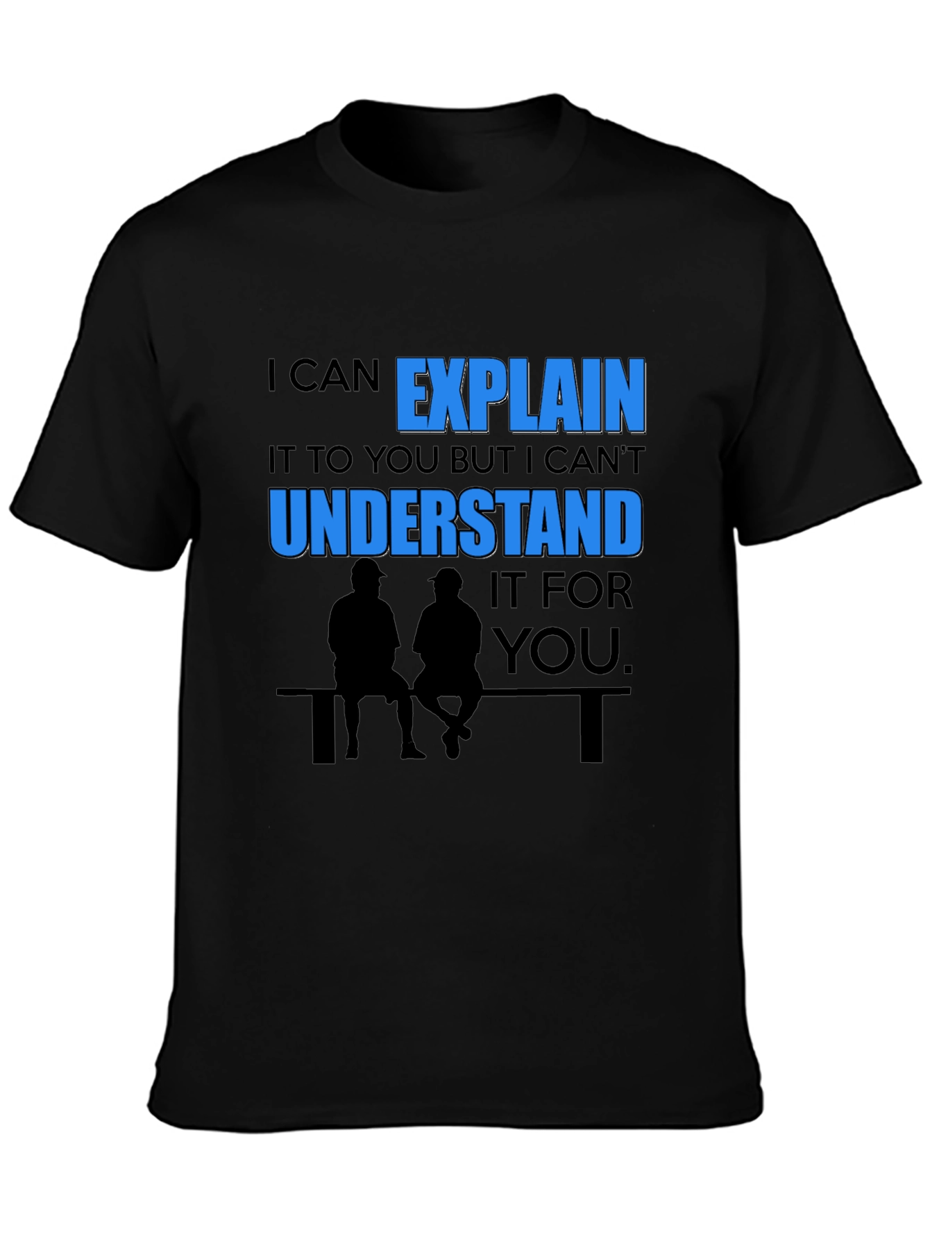 Black Explain, Understand Graphic Tee view 3
