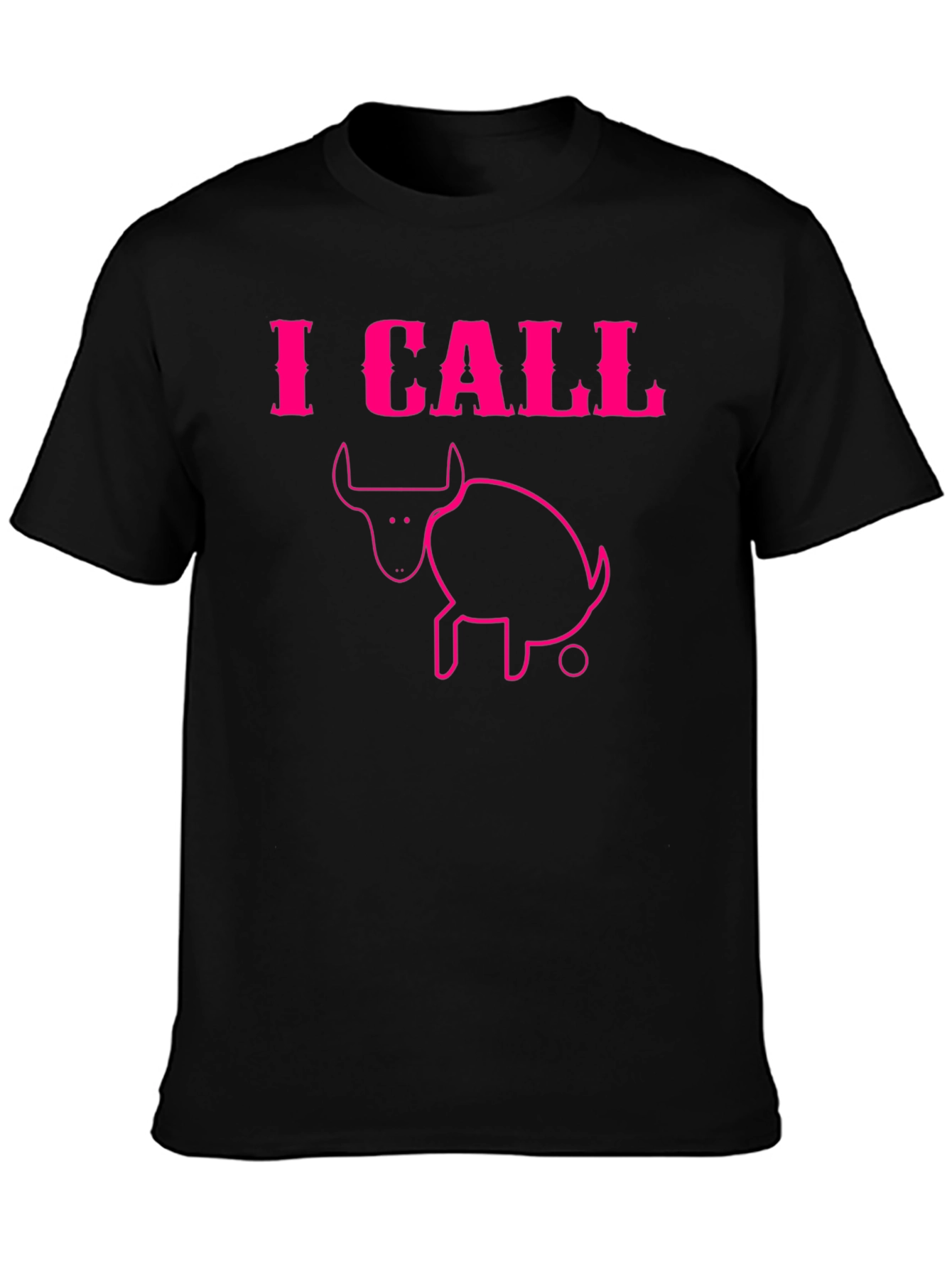 Black I Call BS Funny T-Shirt view 3