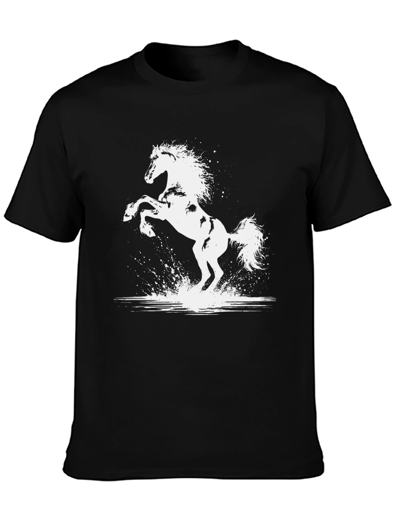 Black Black Horse Graphic Tee - Stylish Men's T-Shirt view 3