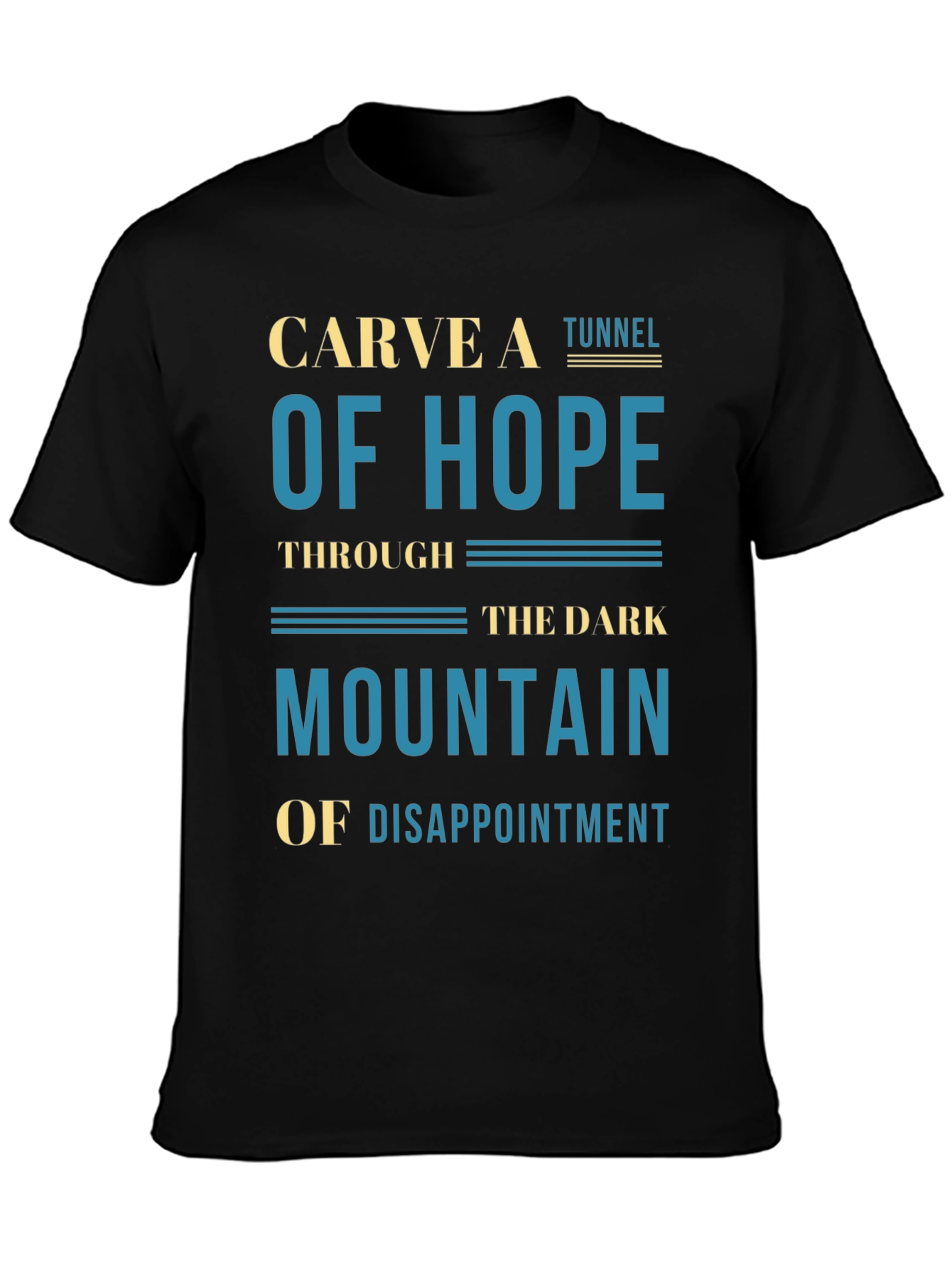 Black Carve A Tunnel of Hope Graphic T-Shirt view 3