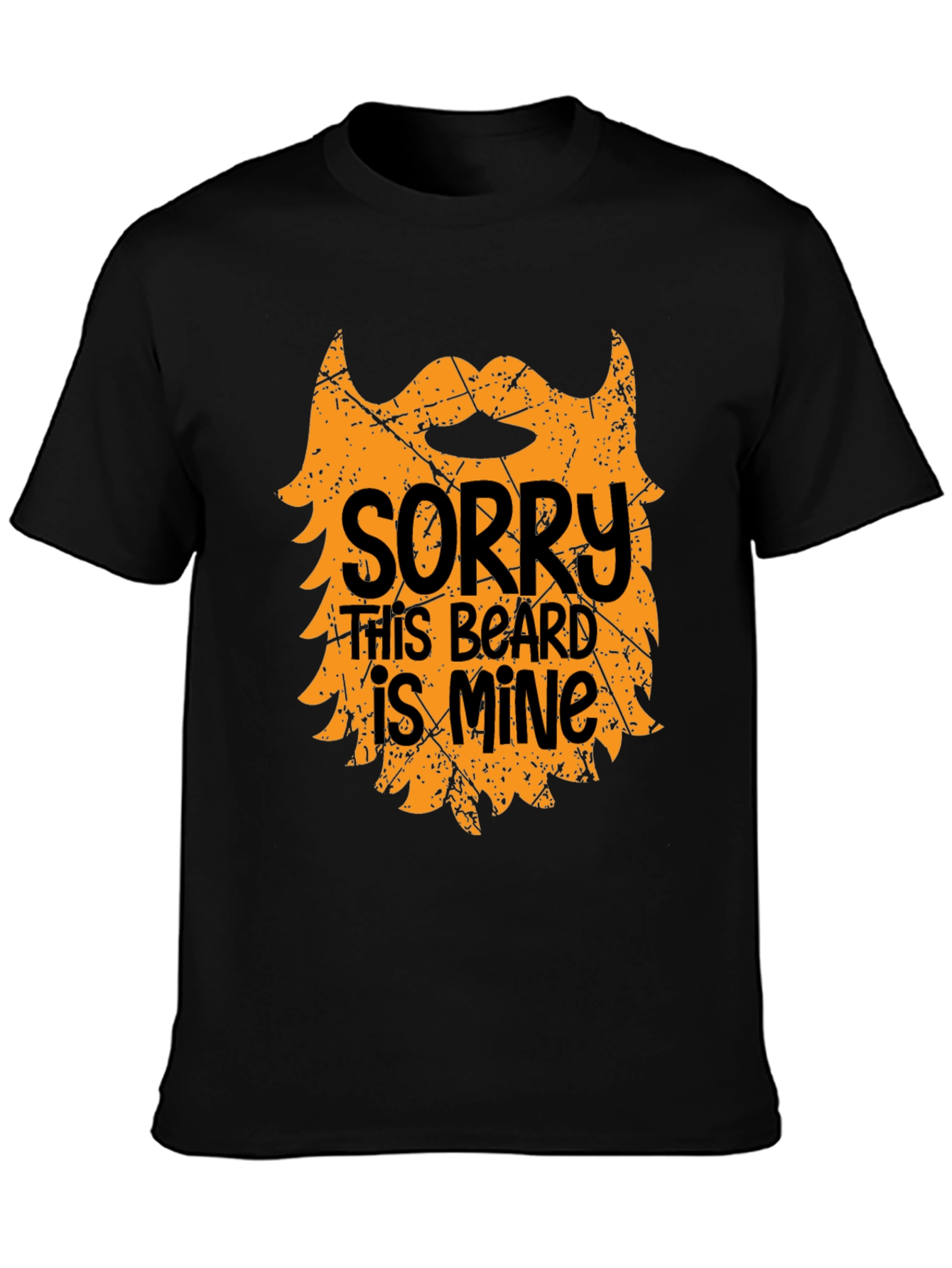 Black Sorry This Beard is Mine Black Graphic Tee view 3