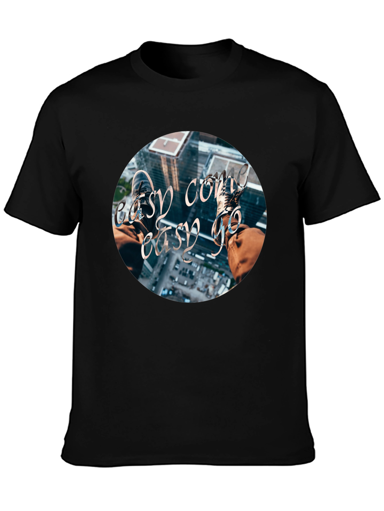 Black Easy Come Easy Go T-Shirt view 3