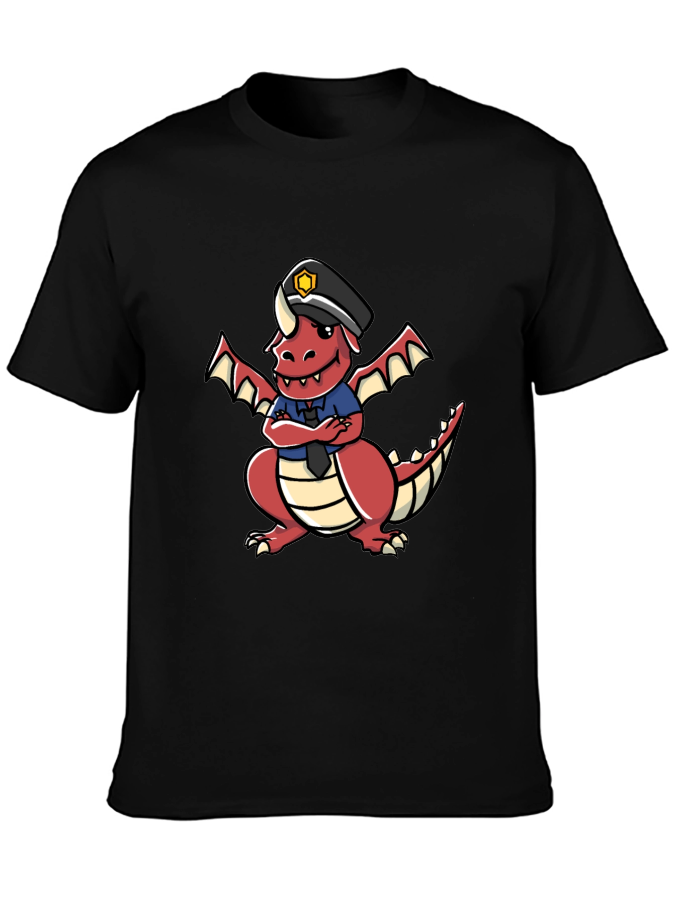 Black Dragon Police Officer T-Shirt view 3