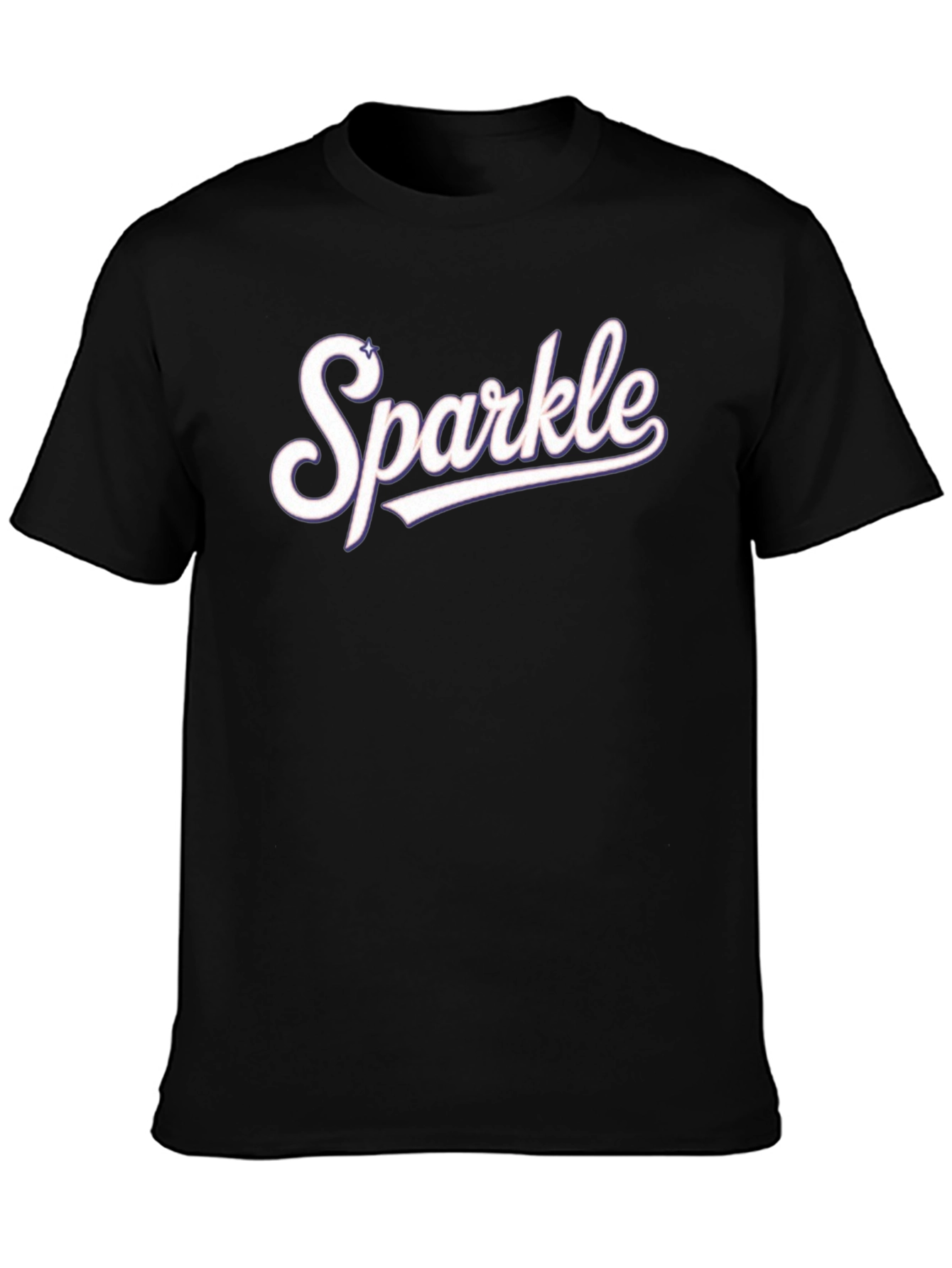 Black Sparkle Graphic Tee - Stylish Casual Wear view 3