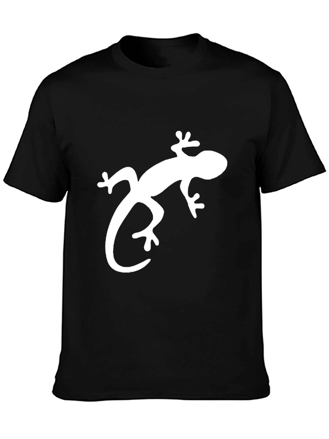 Black Lizard Graphic Tee - Black Cotton T-Shirt view 3