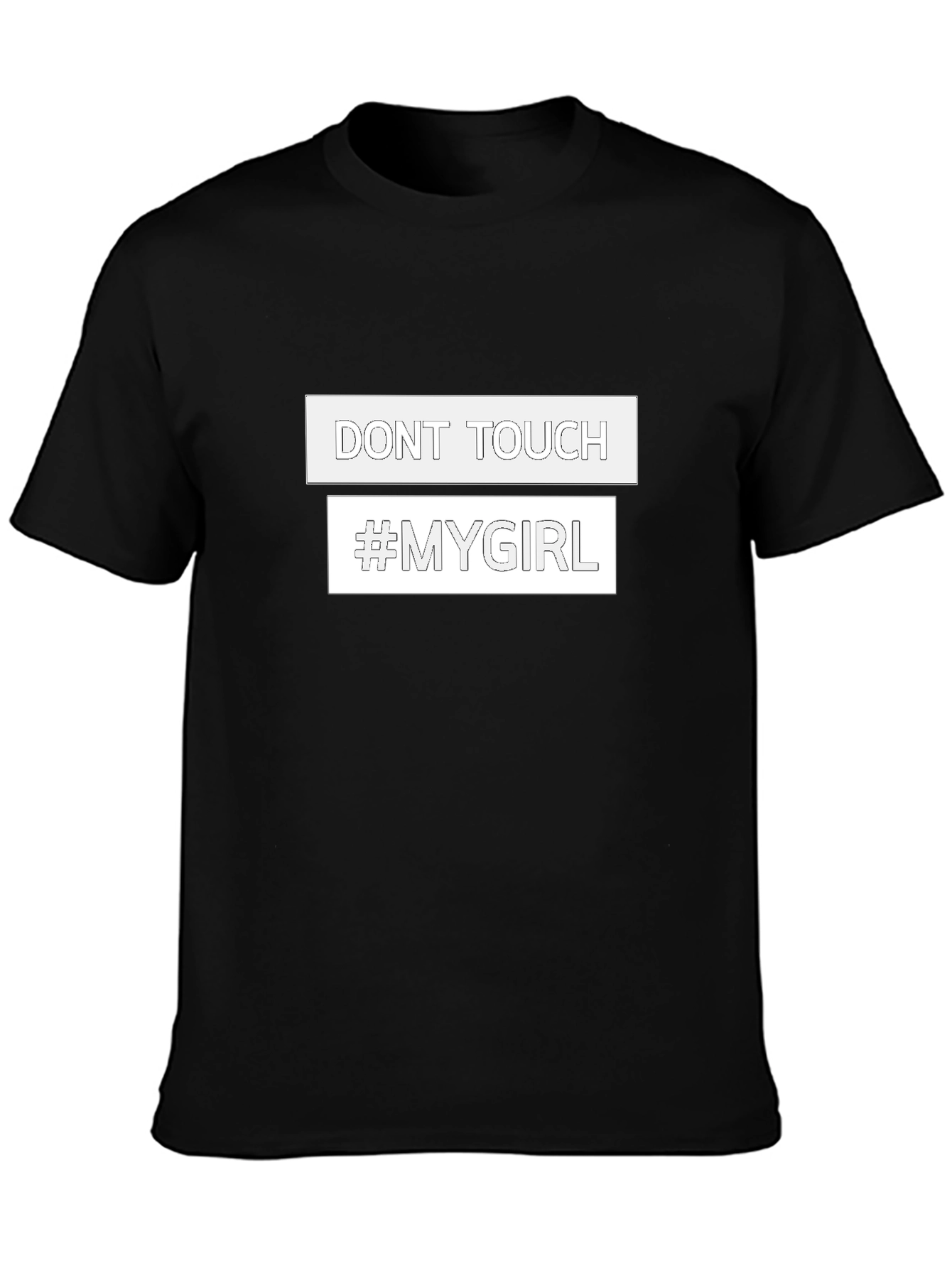 Black Don't Touch My Girl Graphic T-Shirt - Black view 3
