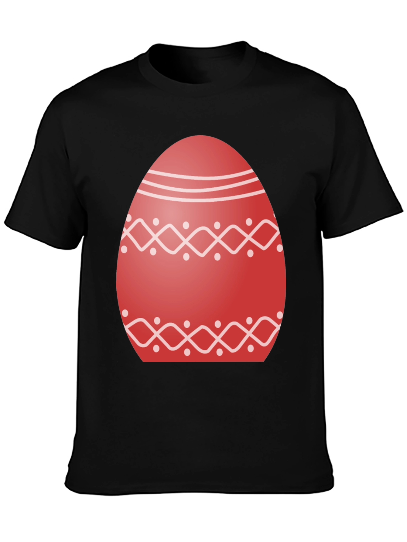 Camiseta Negra Huevo Pascua Decorado