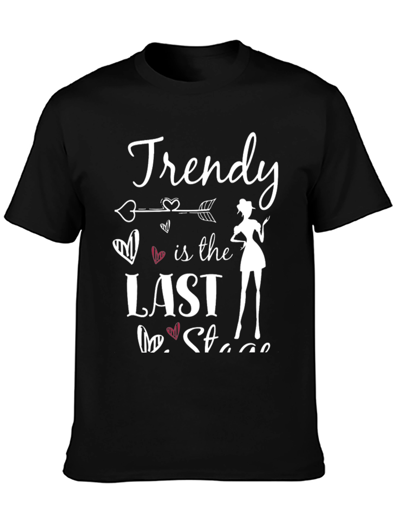 Black Trendy Last Stage T-Shirt - Stylish & Comfy view 3