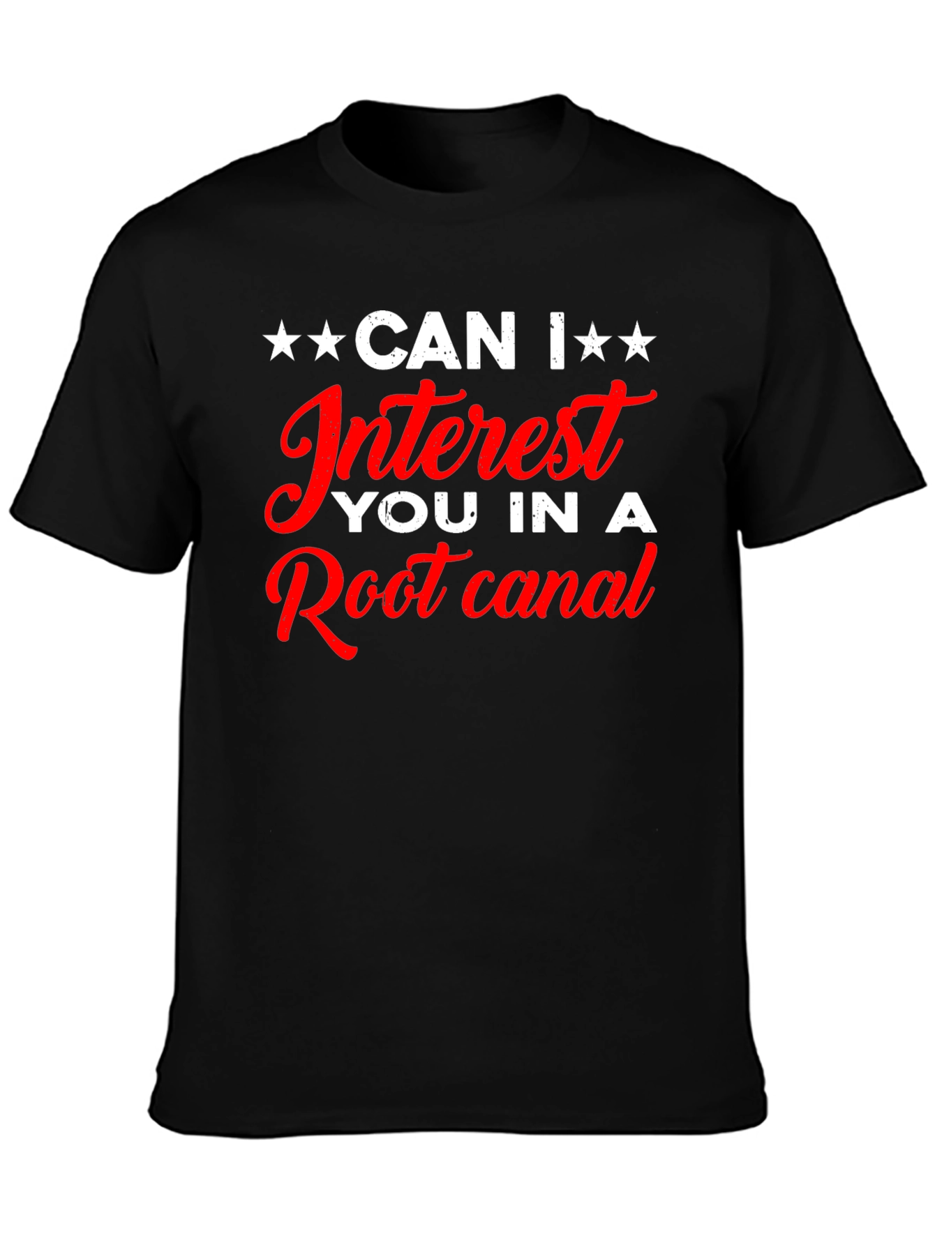 Black Funny Root Canal T-Shirt - Dental Humor Tee view 3