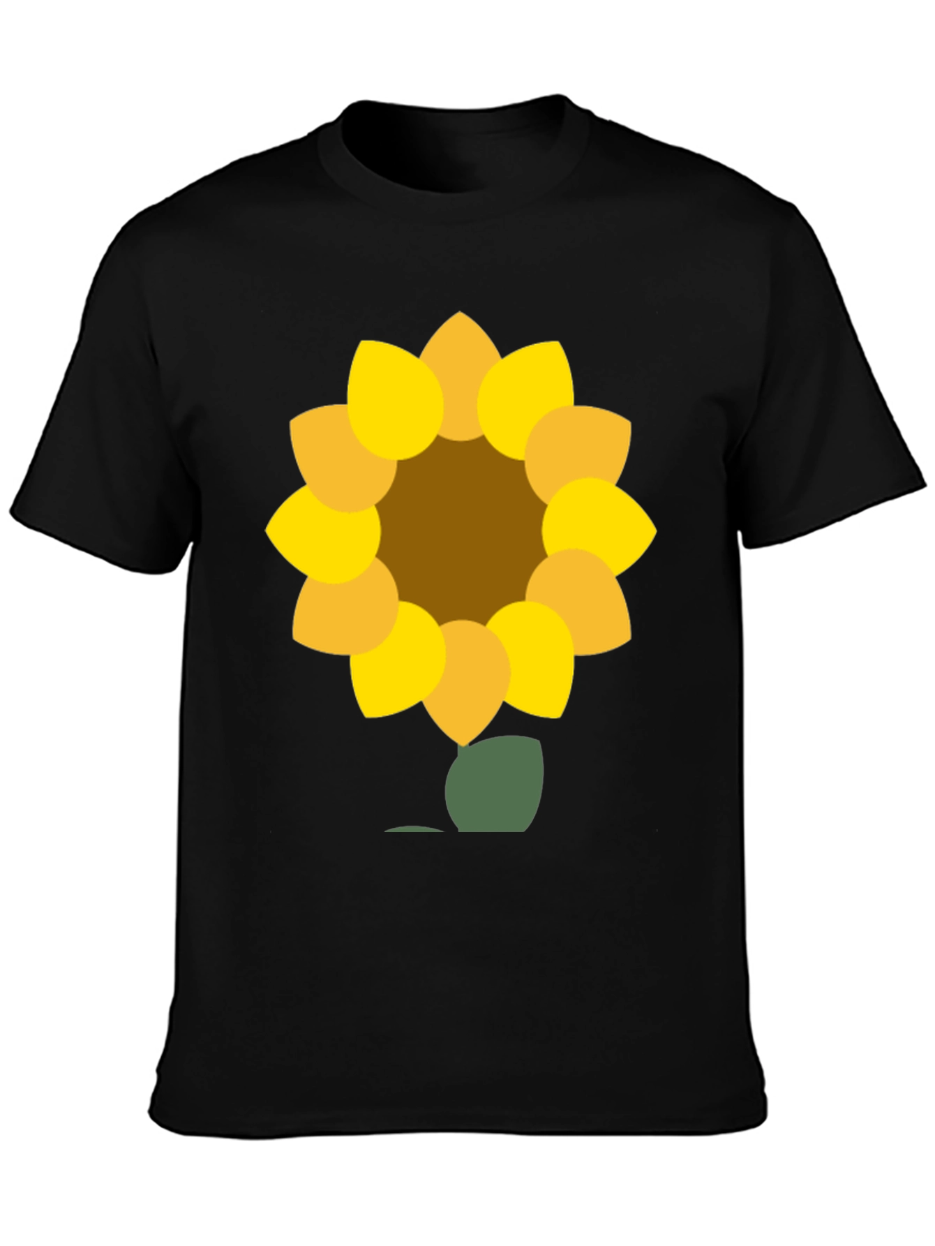 Black Sunflower Graphic Tee - Black Cotton Blend view 3