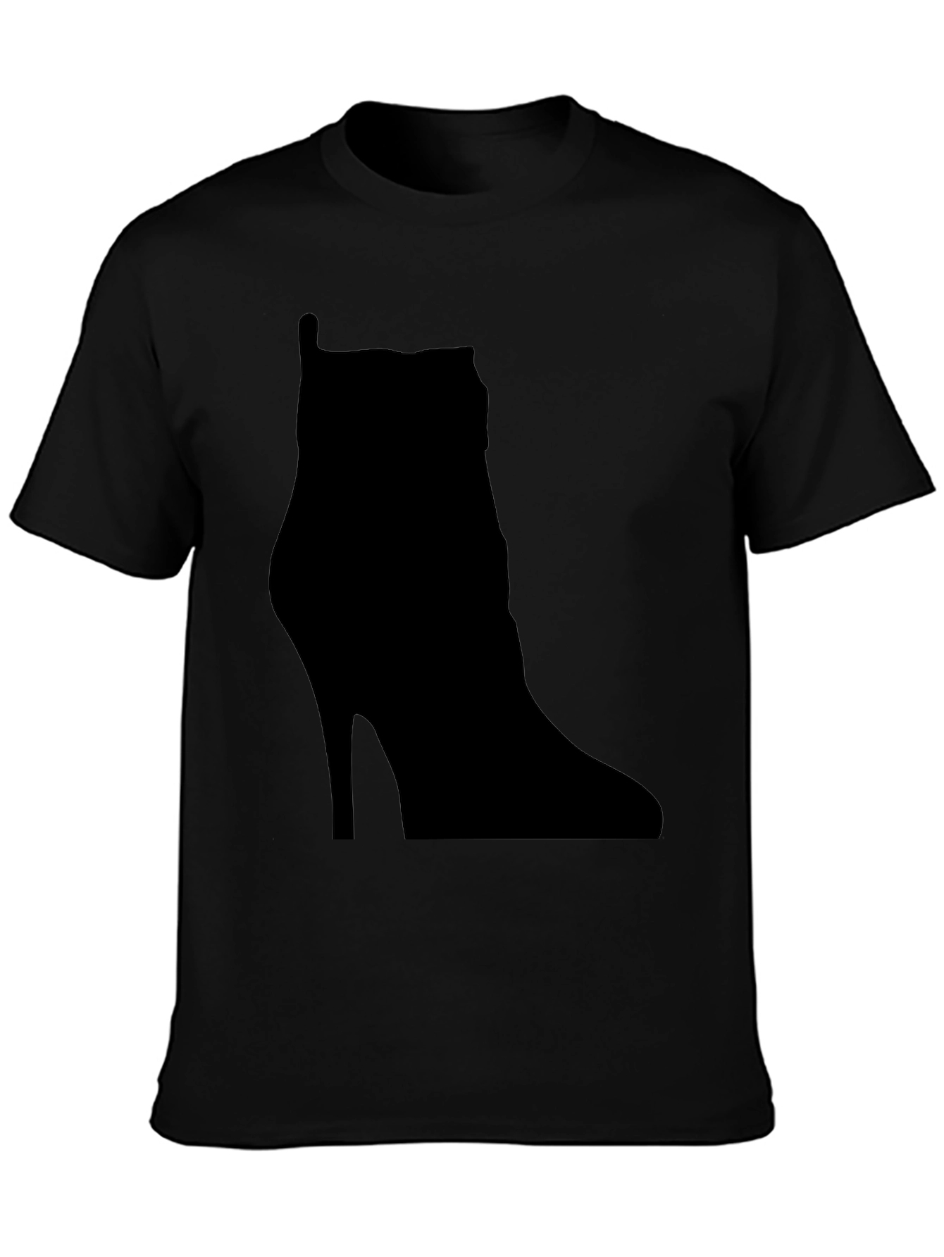 Black High Heel Boot Silhouette T-Shirt view 3