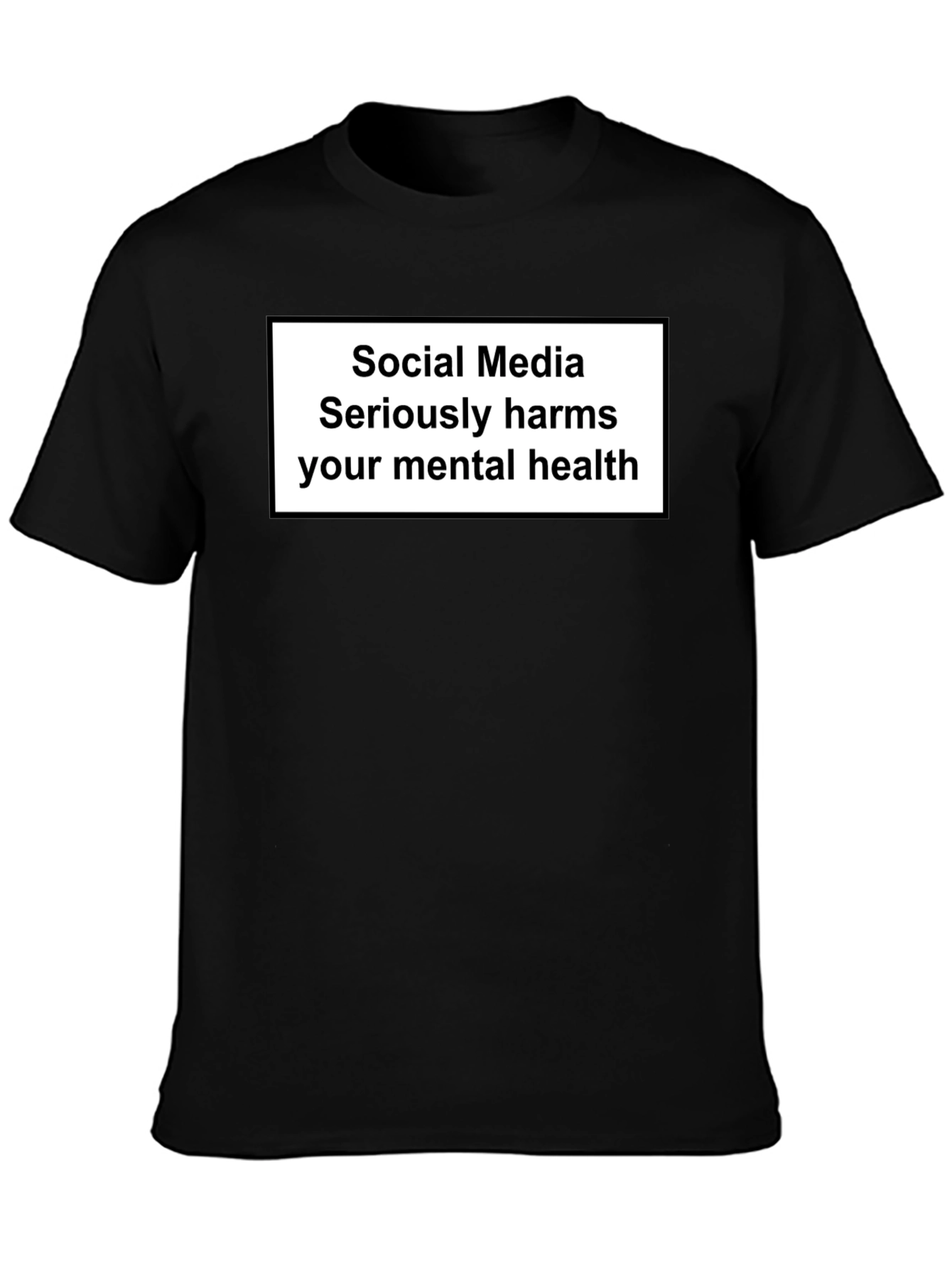 Black Social Media Harms Mental Health T-Shirt view 3