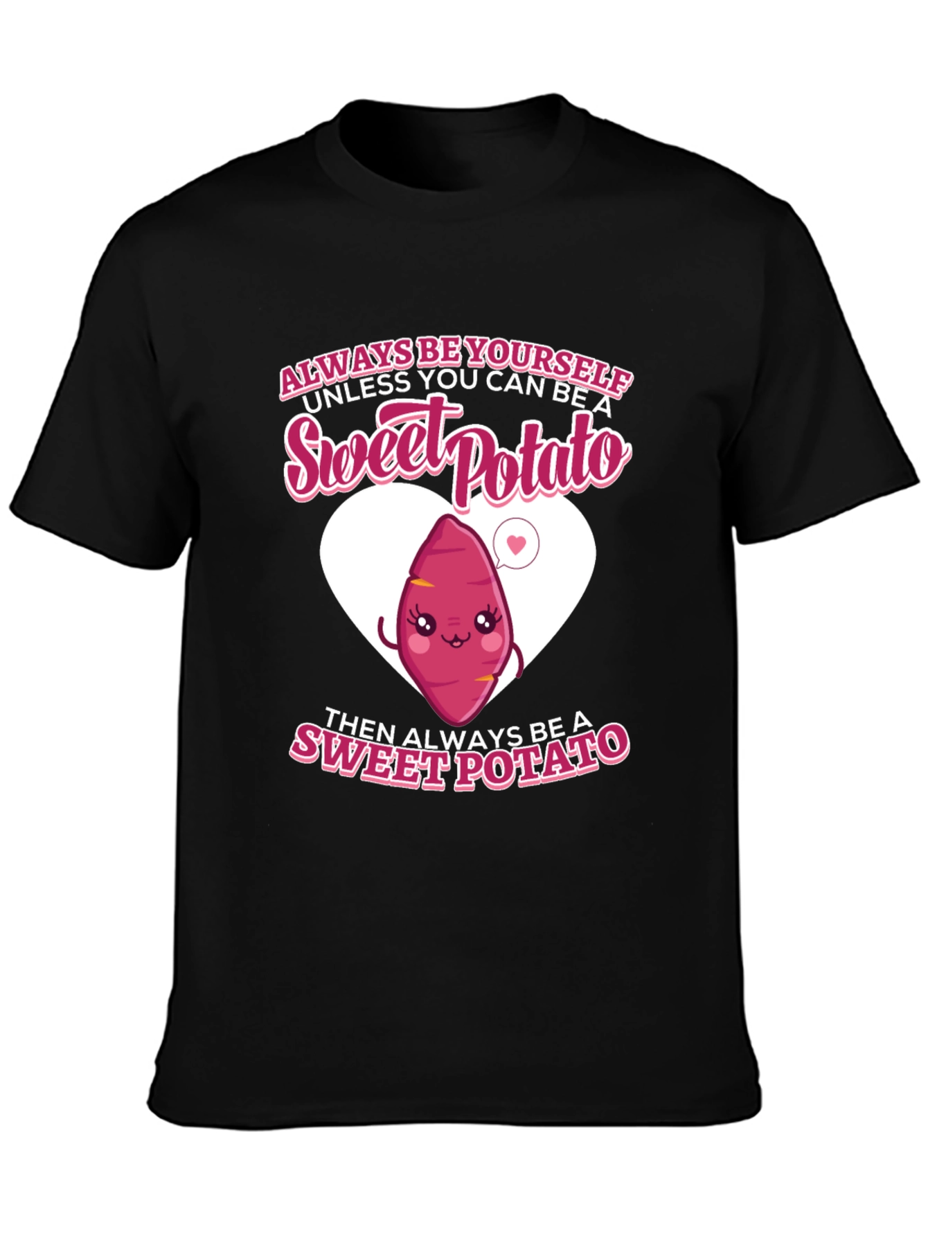 Black Sweet Potato Graphic Tee - Funny Food Lover's T-Shirt view 3