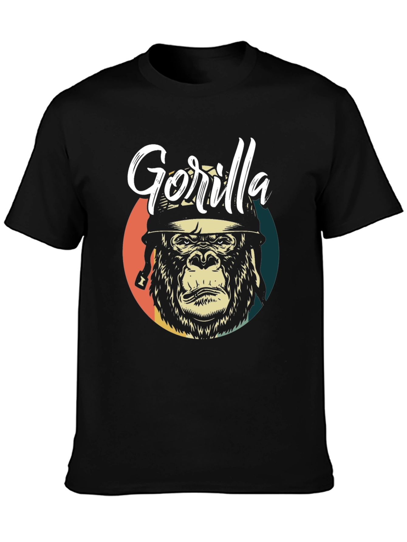 Black Gorilla Graphic Tee - Retro Style view 3