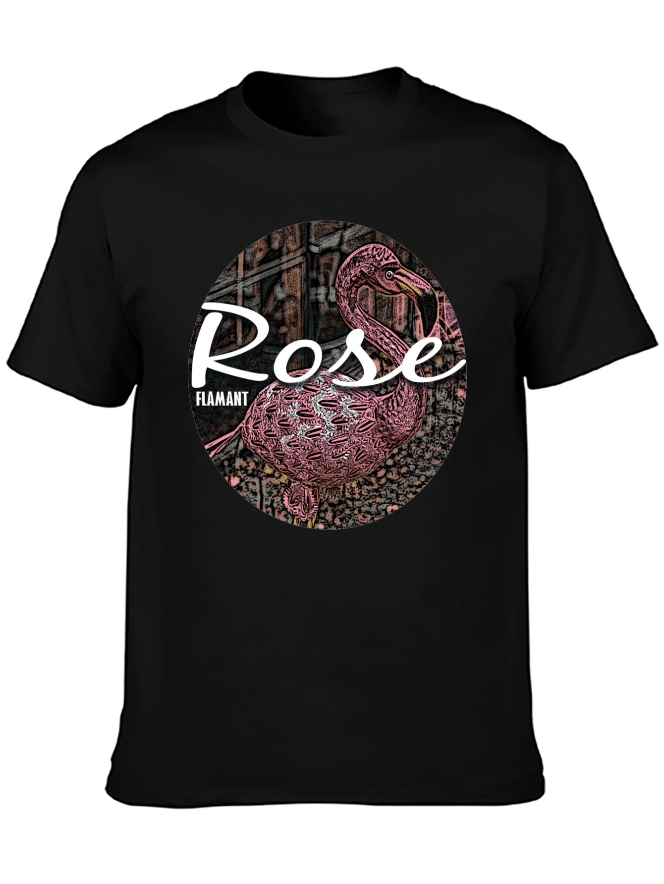 Black Rose Flamant Black T-Shirt view 3