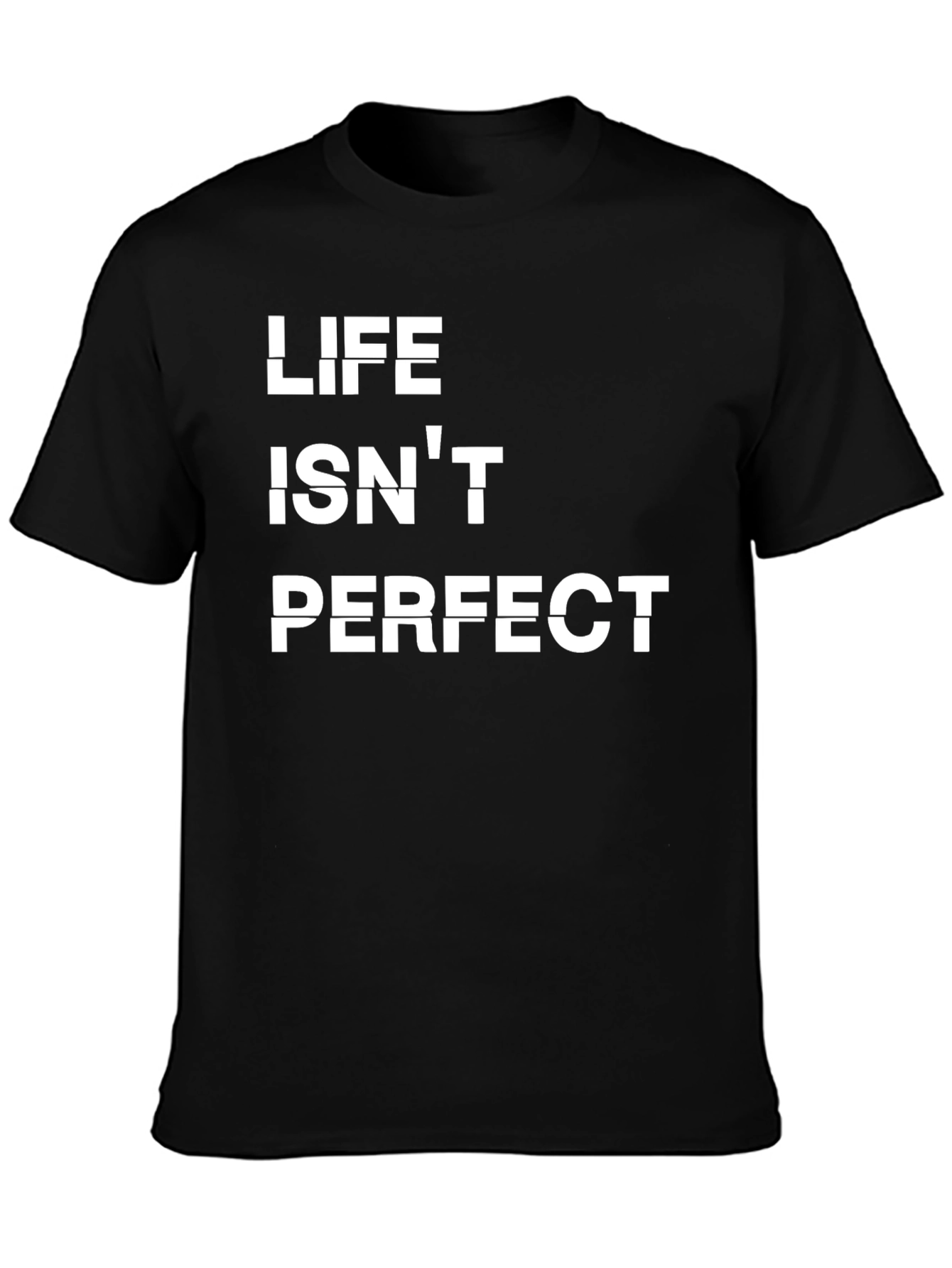 Black Life Isn't Perfect Graphic Tee - Relaxed Fit view 3