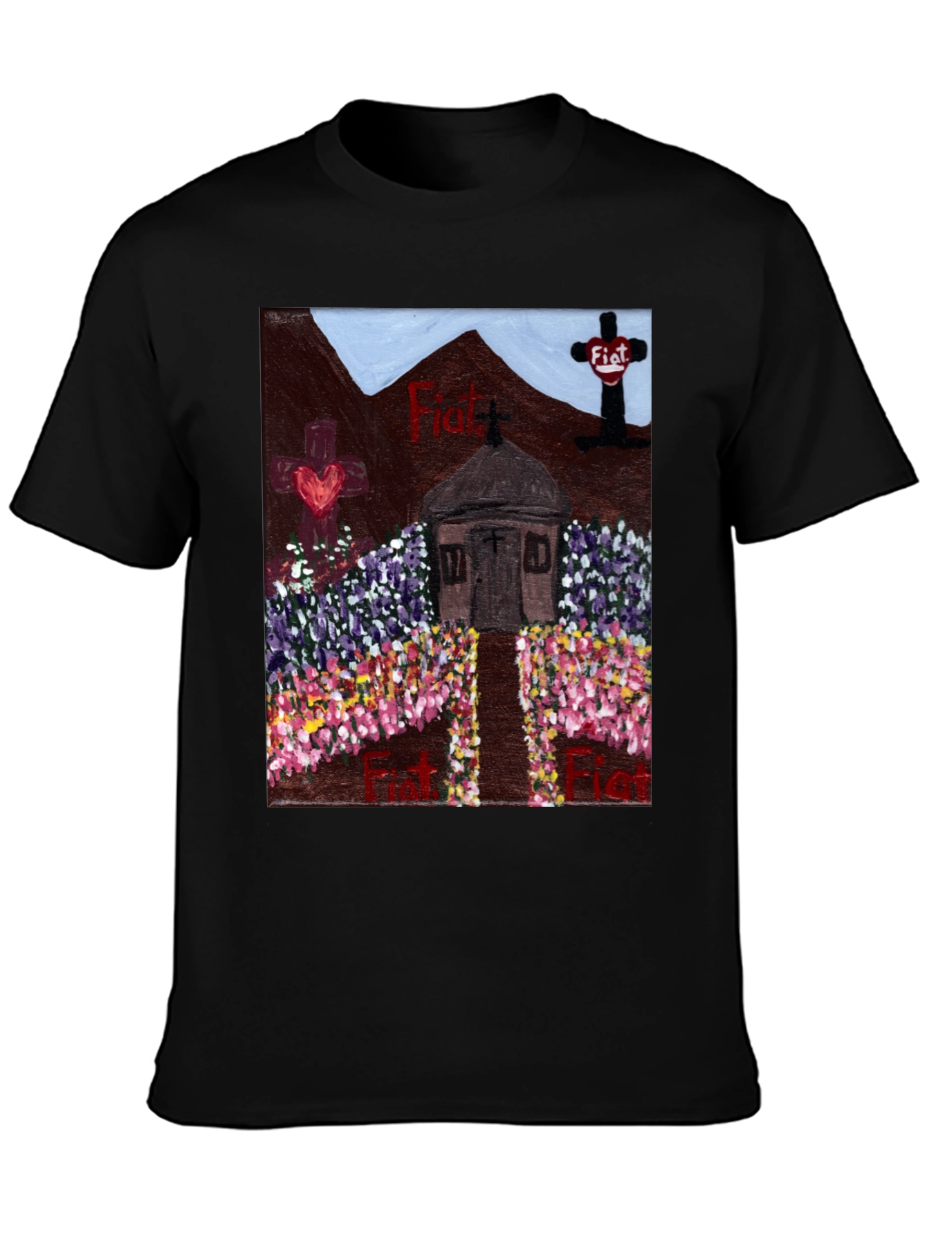 Black Floral Fiat Tee view 3