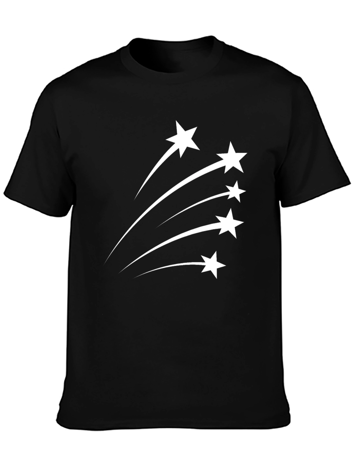 Black Shooting Star Graphic Tee - Stylish Casual Wear view 3