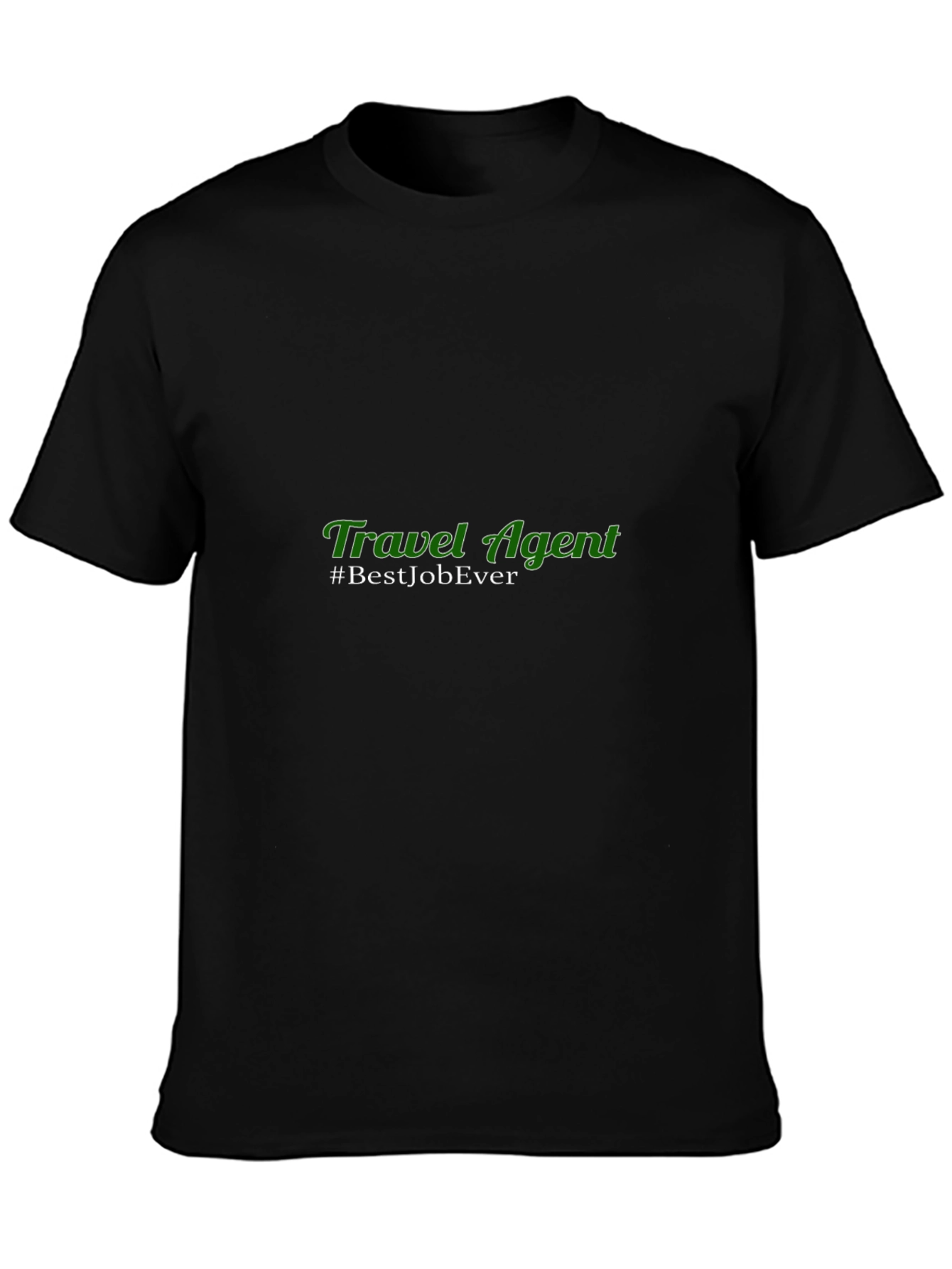 Black Travel Agent #BestJobEver Black T-Shirt view 3