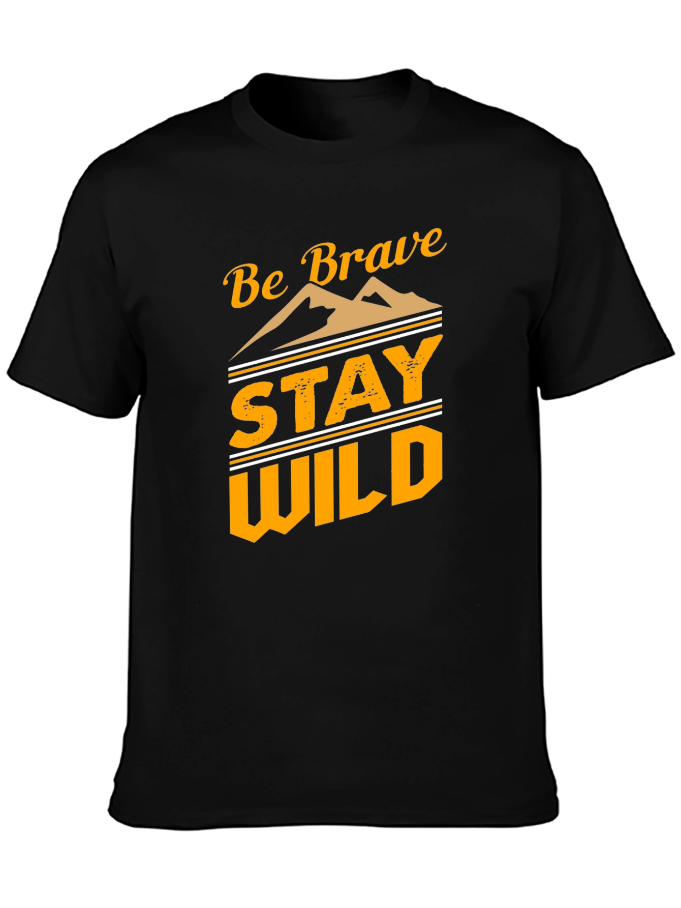 Black Be Brave Stay Wild Graphic Tee - Black view 3