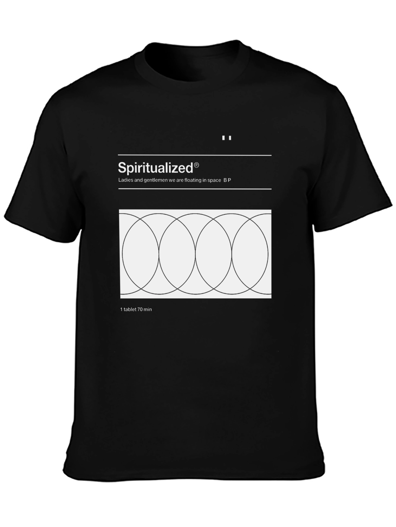 Black Spiritualized Ladies and Gentlemen T-Shirt view 3
