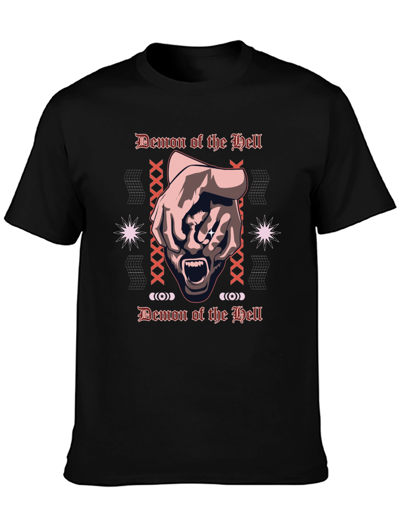 Black Demon of the Hell Graphic Tee - Black view 3