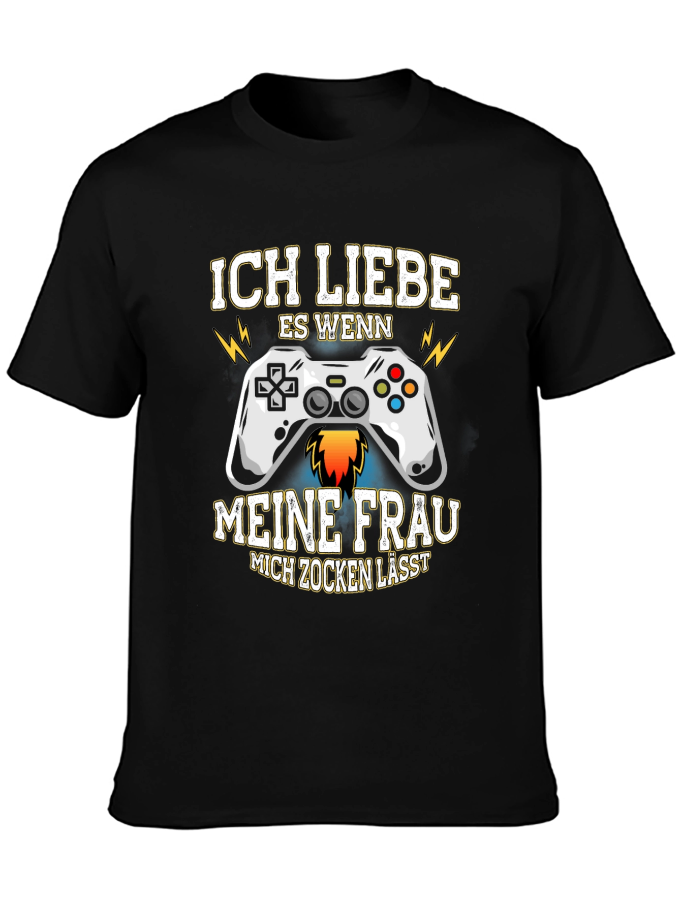 Black Ich Liebe Es Wenn Gaming T-Shirt view 3