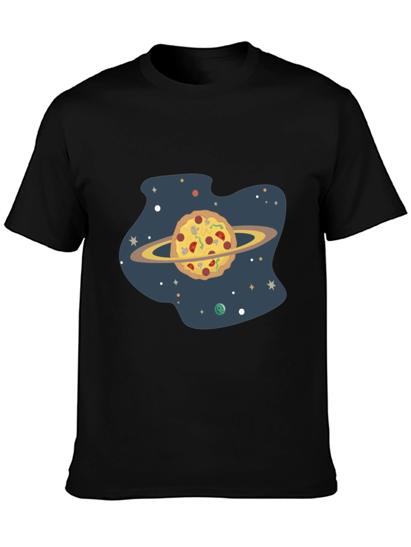 Black Pizza Planet Black Graphic Tee view 3