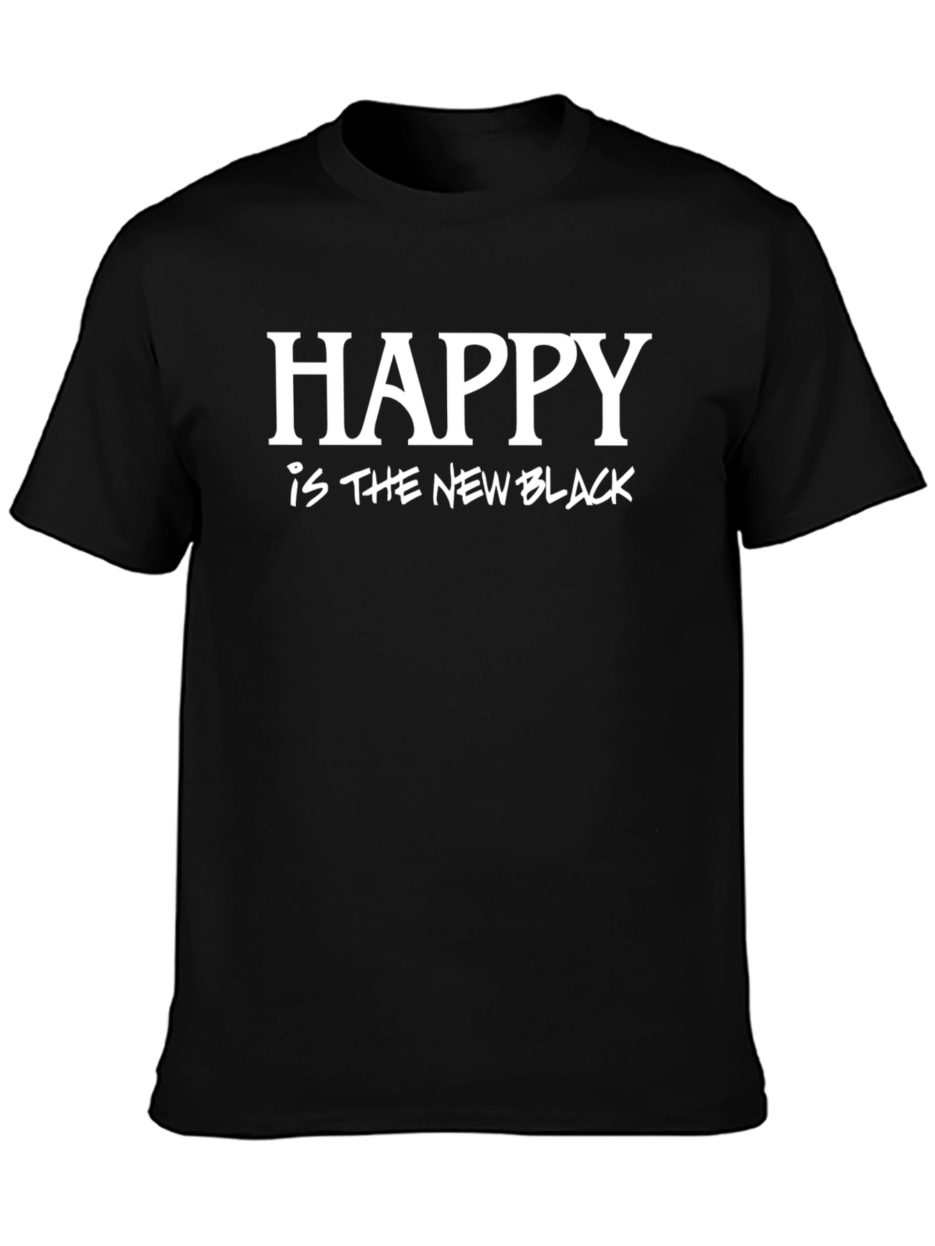 Black Happy is the New Black T-Shirt view 3