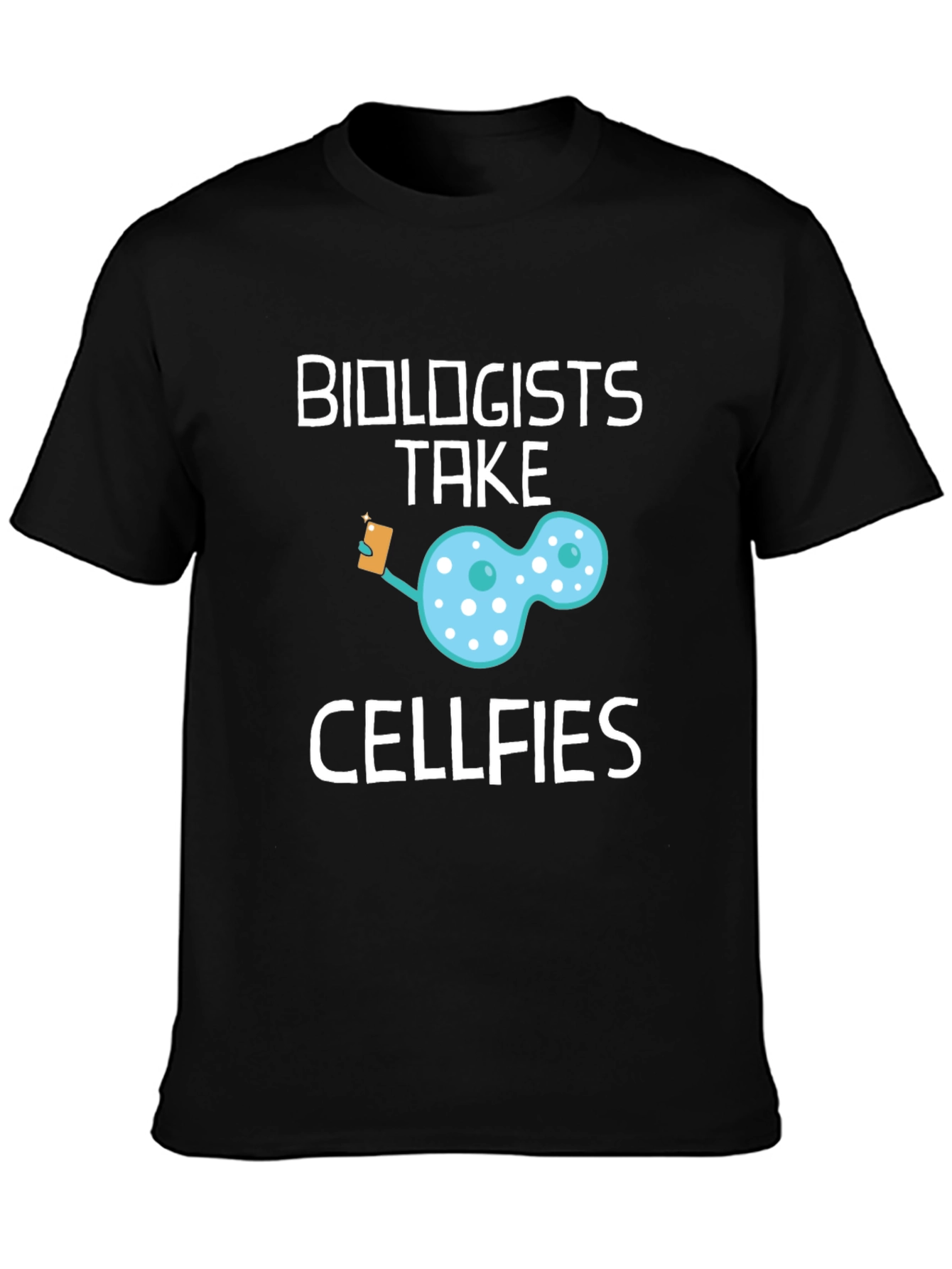 Black Biologists Take Cellfies Funny Science T-Shirt view 3