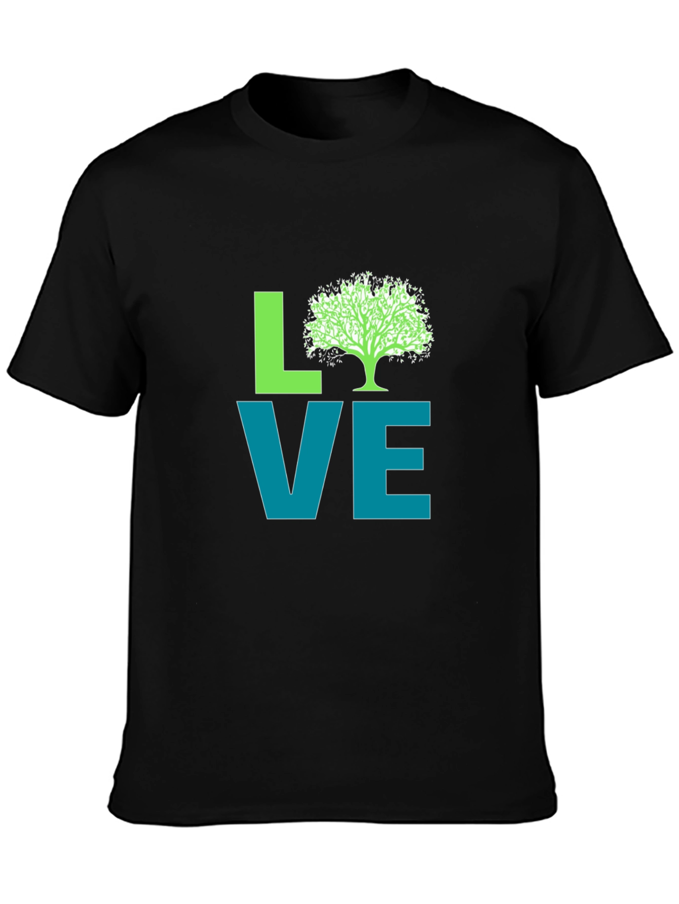 Black Love Nature Graphic Tee - Black view 3